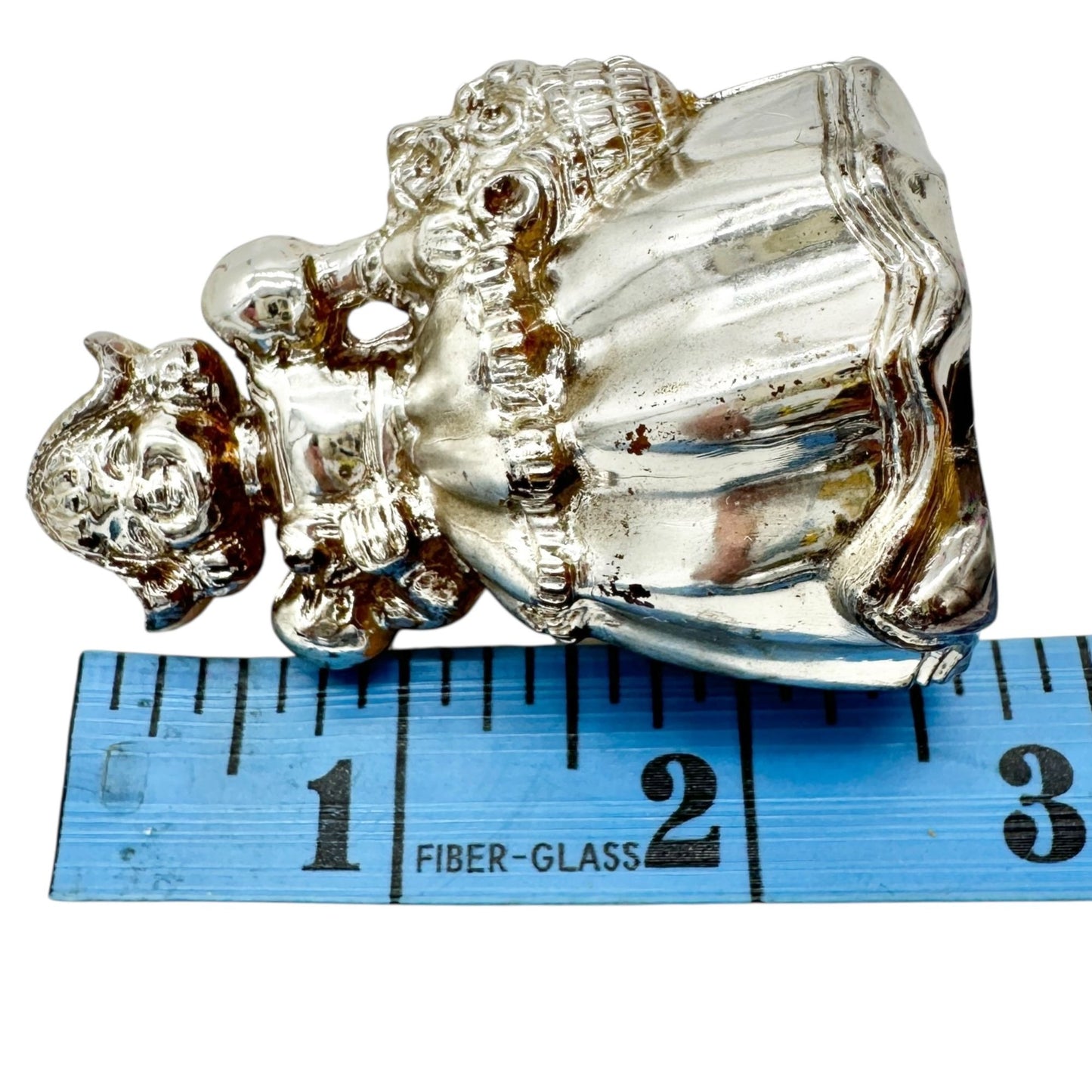 Vintage Silver Dutch Boy and Girl Salt and Pepper Shakers Plastic Collectible