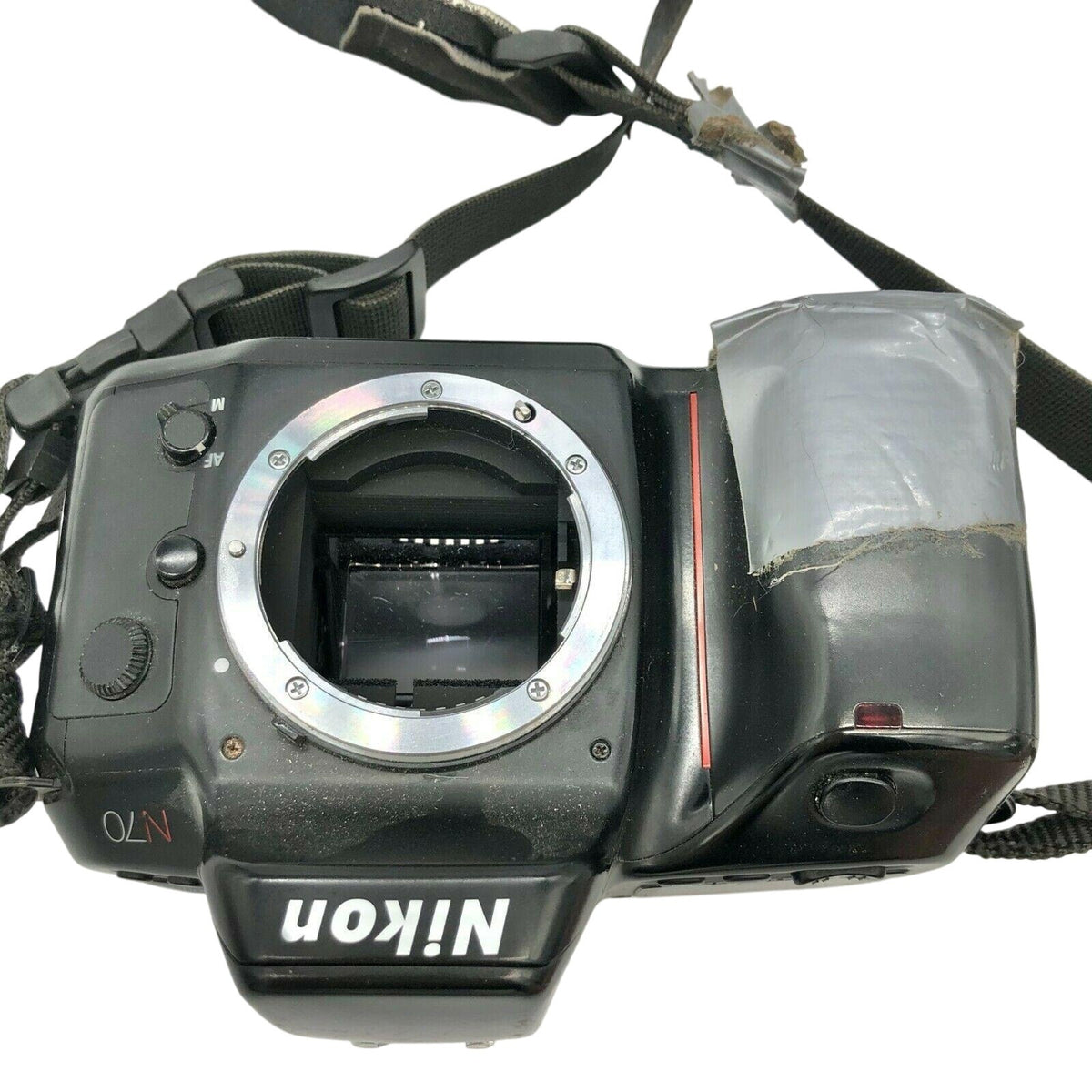 Nikon N70 35mm SLR Film Camera Body W/ Strap & Visible Damage