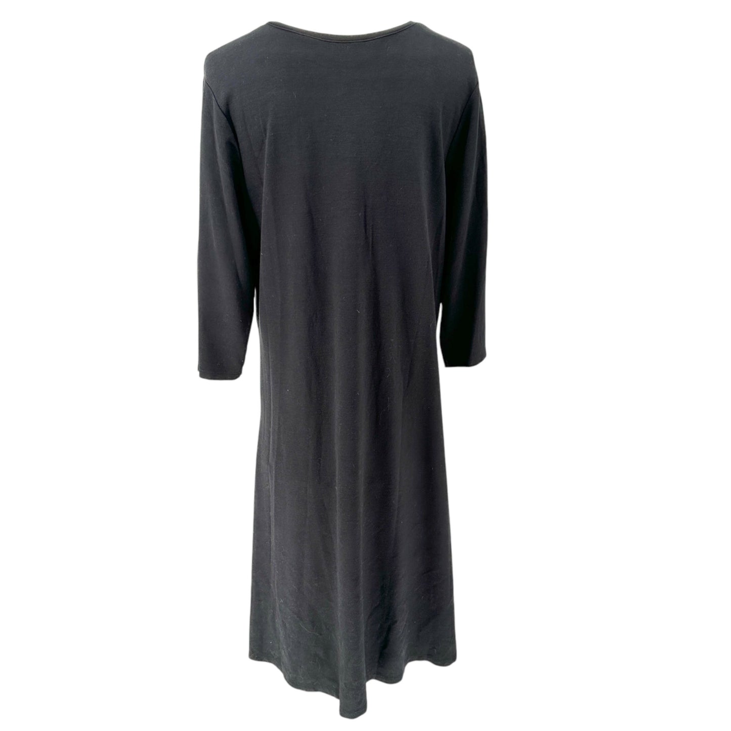 Modern Soul Dress Womens Large Black V-Neck 3/4 Sleeves Comfortable