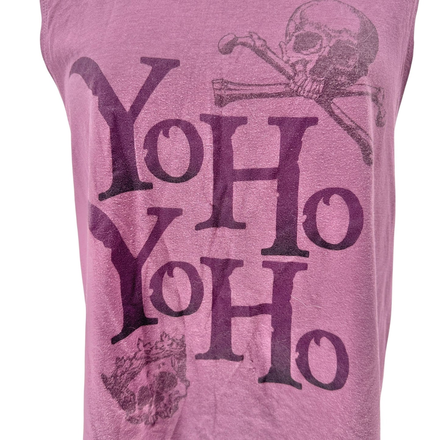 Yo Ho Yo Ho Graphic Tank Top XL Skull Print Purple Pirate By Paradies & Company