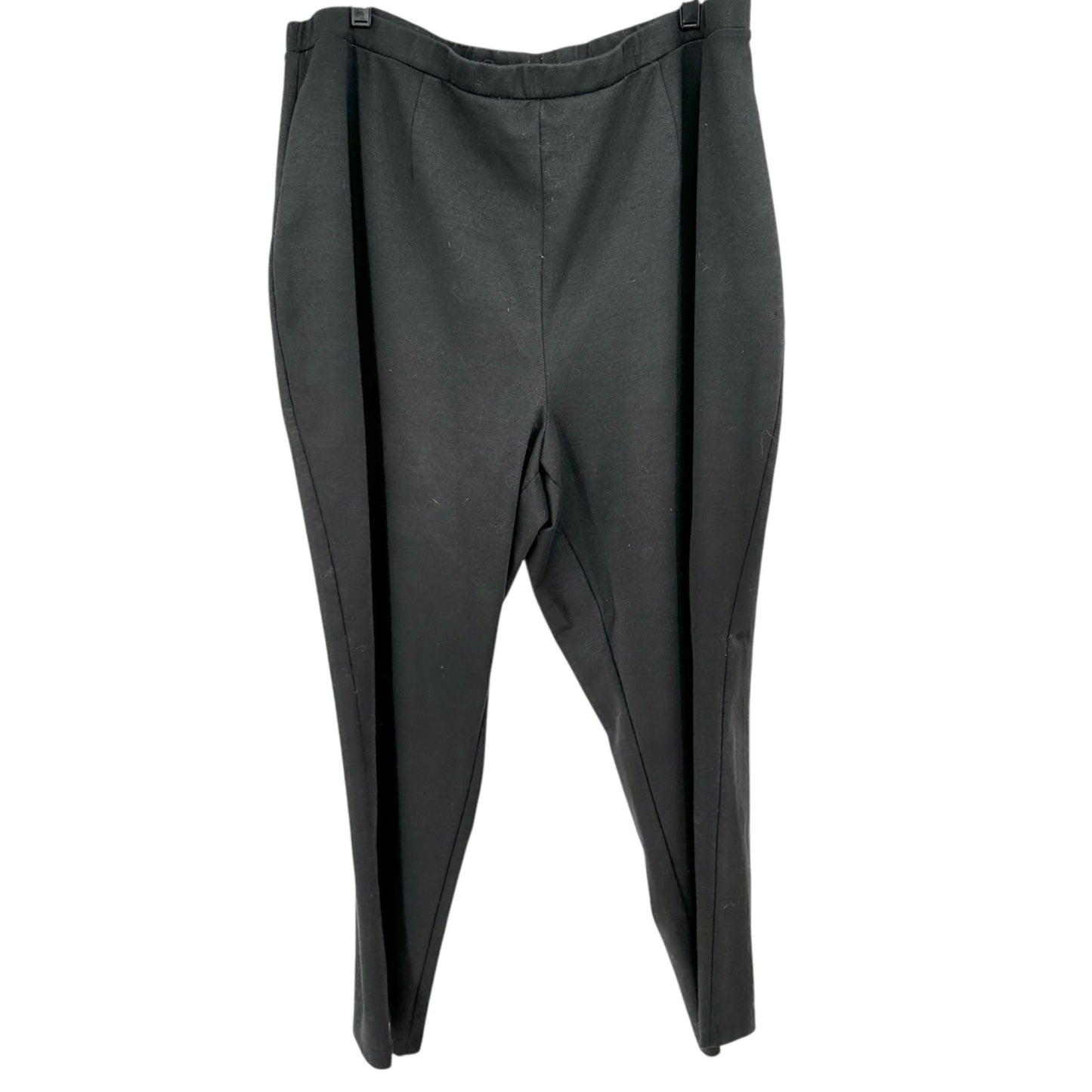 Studio Works Woman Pants 3X Black Stretch Pants High Waist Tapered Leg Pockets