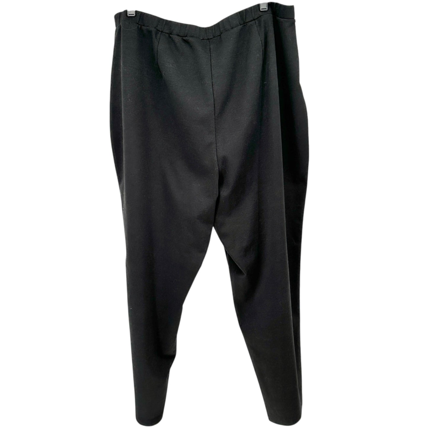 Studio Works Woman Pants 3X Black Stretch Pants High Waist Tapered Leg Pockets