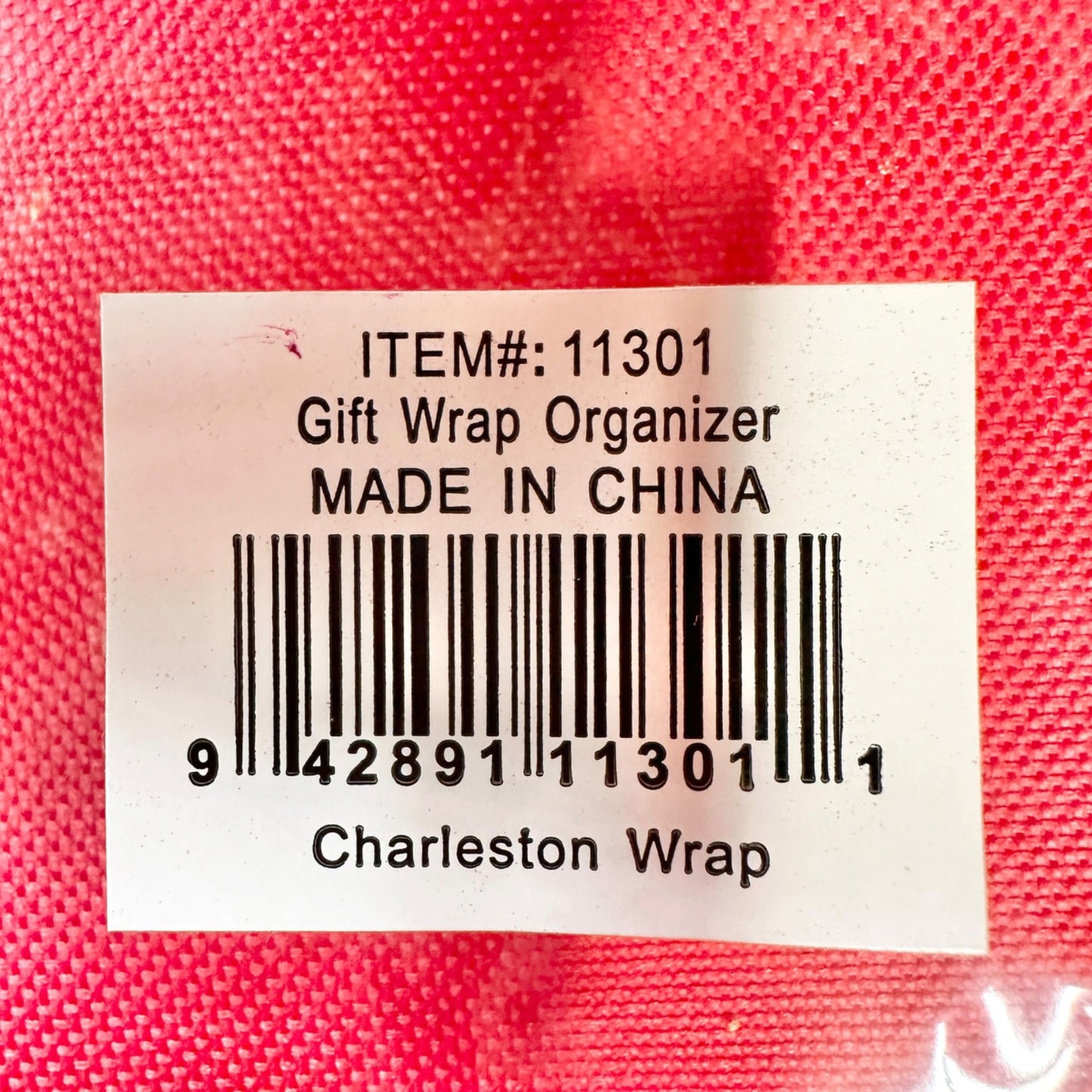 Gift Wrap Organizer With Pockets 36x12x5 Red Fabric Storage Bag Charleston Wrap