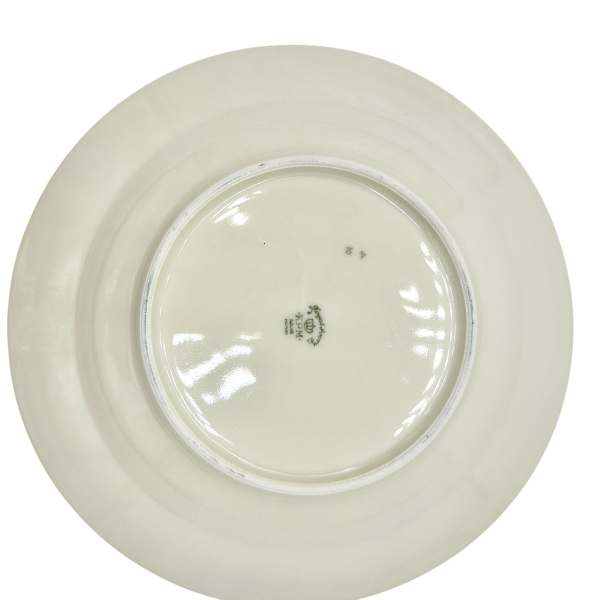 Royal Ivory KPM Set Of 5 Bowls Cream Gold Trim Floral Pattern Germany 8.5 inch