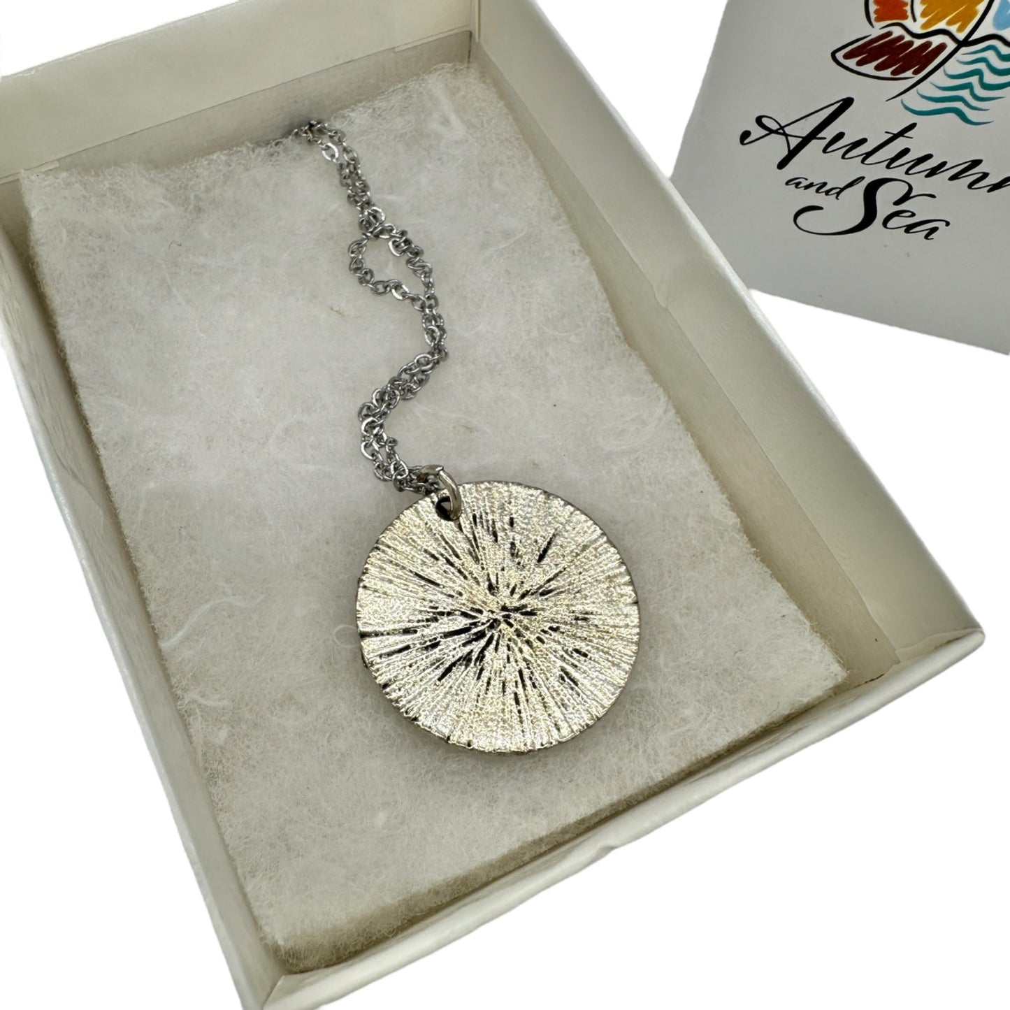 Inspirational Silver Sand Dollar Pendant Necklace Gandhi Quote By Autumn And Sea