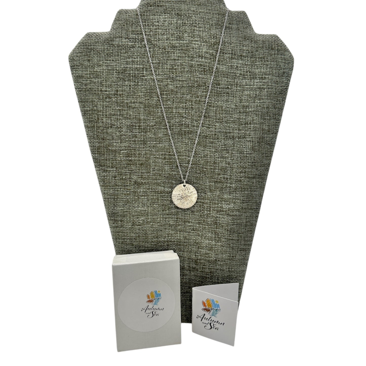 Inspirational Silver Sand Dollar Pendant Necklace Gandhi Quote By Autumn And Sea