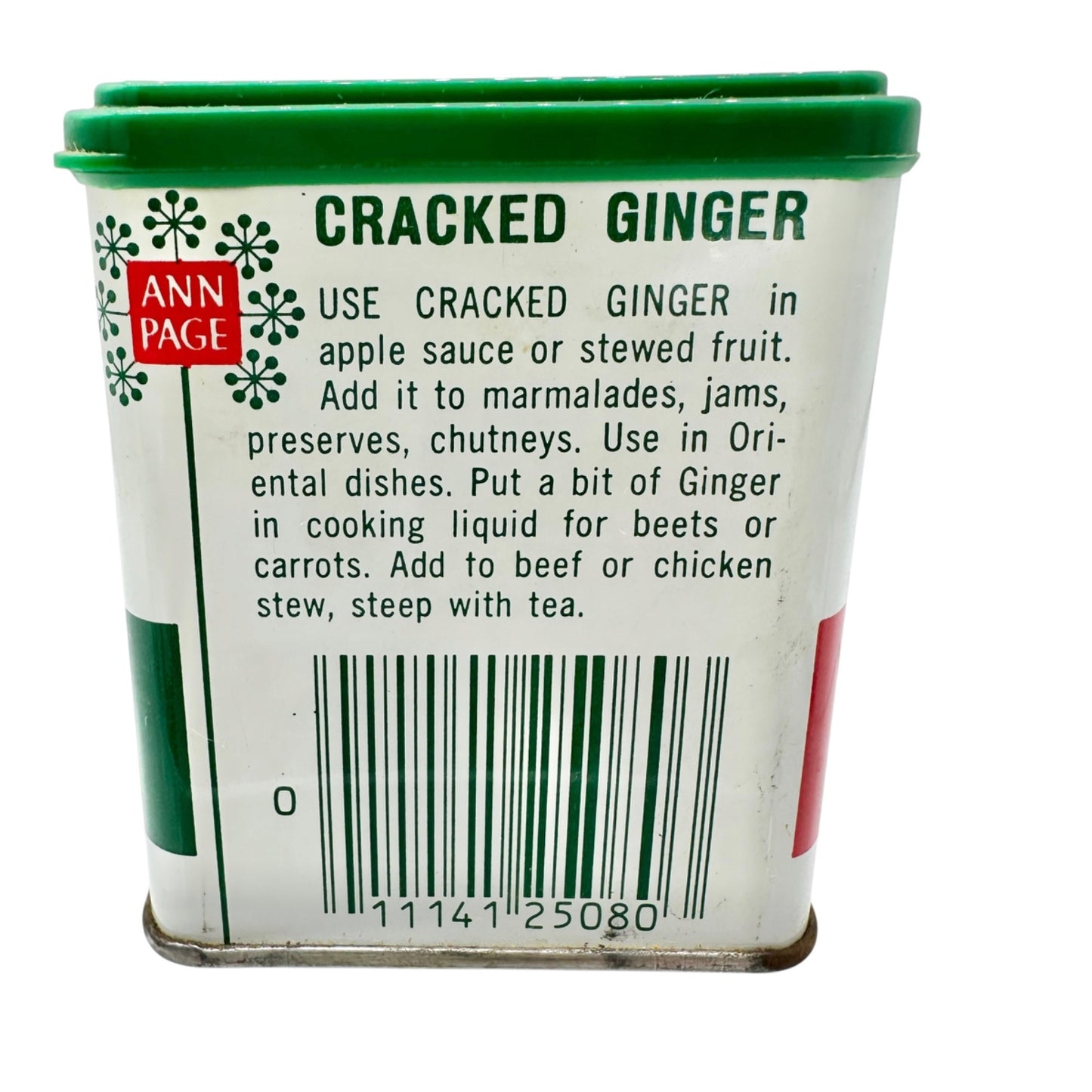 Vintage Ann Page Spice Tins Collection Allspice Cracked Ginger Oregano Mace 4 pc