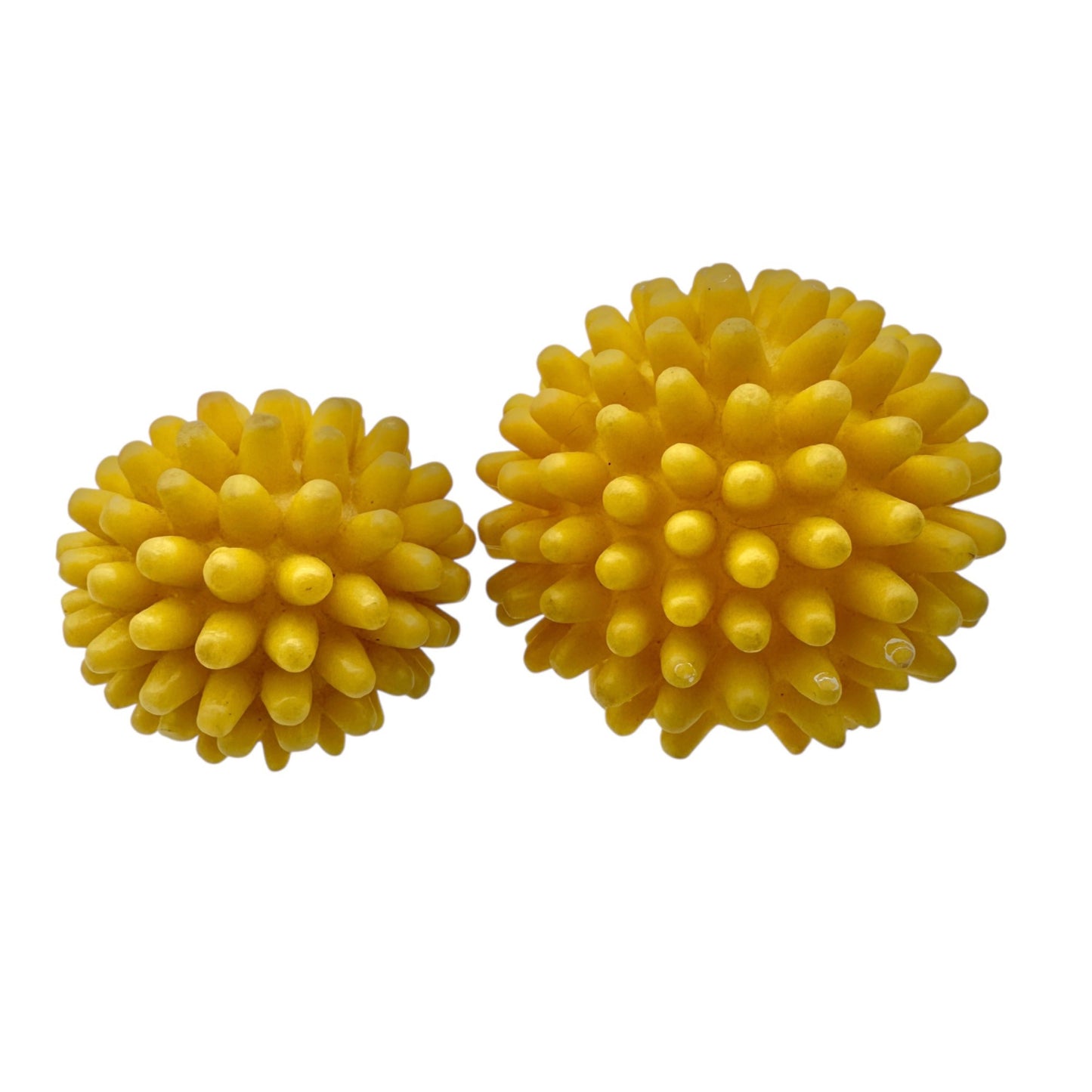 Vintage Creative Playthings Pair of Hedgehogs Yellow Rubber Squeezable Toys