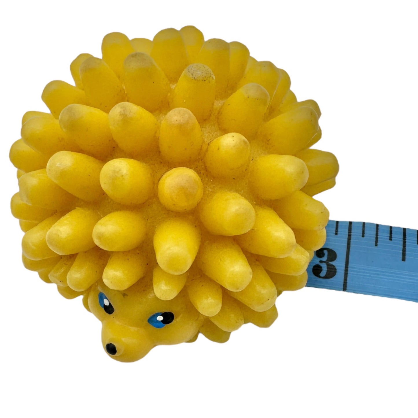 Vintage Creative Playthings Pair of Hedgehogs Yellow Rubber Squeezable Toys