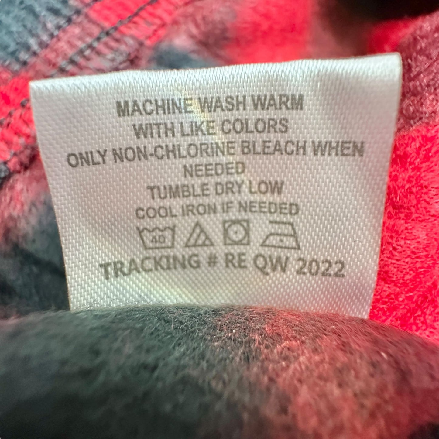 Realessentials Lounge Pants Mens 3XL Black Red Buffalo Plaid Fleece Sleepwear