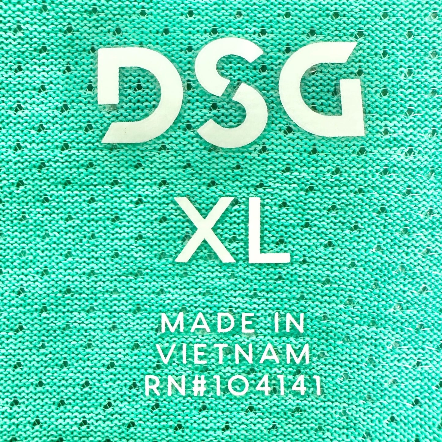 DSG Tie-Back Tank Top Womens XL Mint Green Mesh Poly Nylon Summer Activewear