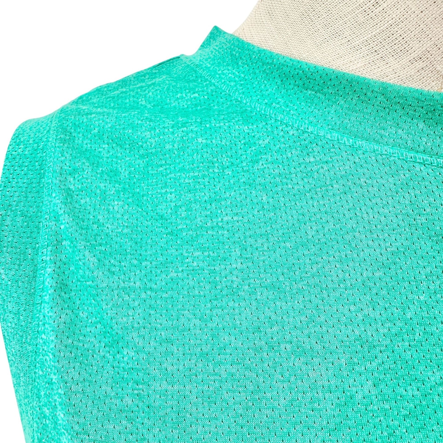 DSG Tie-Back Tank Top Womens XL Mint Green Mesh Poly Nylon Summer Activewear