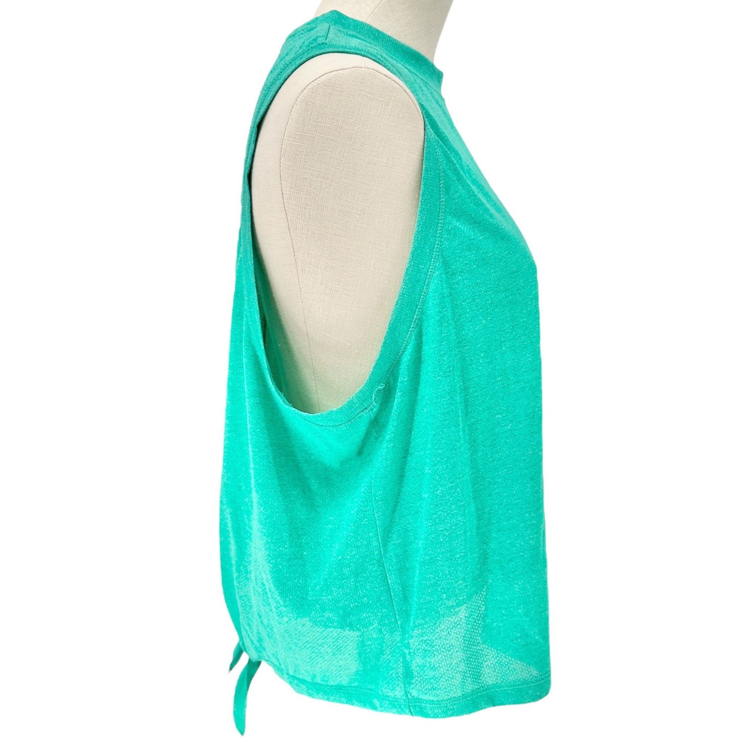 DSG Tie-Back Tank Top Womens XL Mint Green Mesh Poly Nylon Summer Activewear