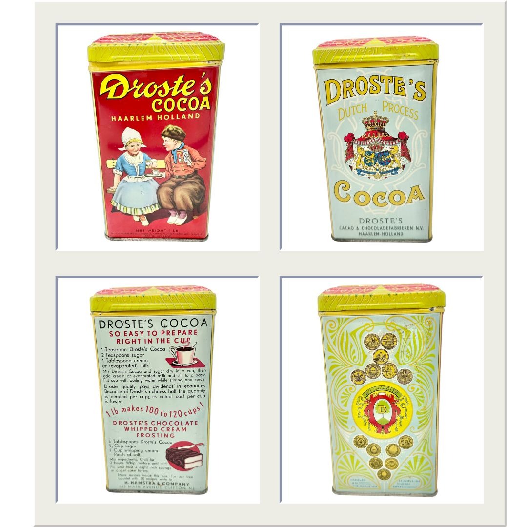 Vintage Droste Chocolates Set Of 7 Chocolate Tins and Boxes Holland Collectibles