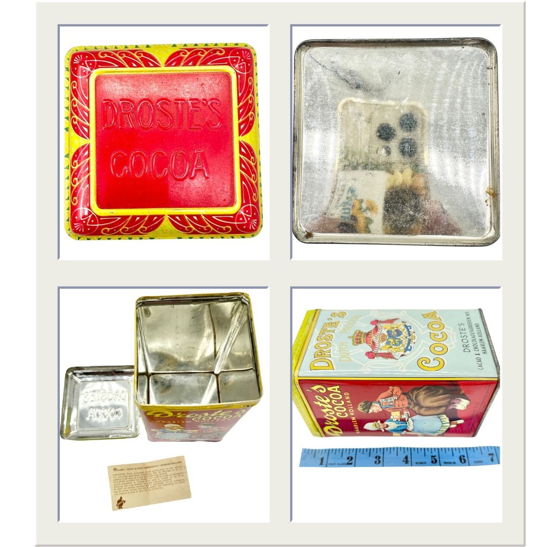 Vintage Droste Chocolates Set Of 7 Chocolate Tins and Boxes Holland Collectibles
