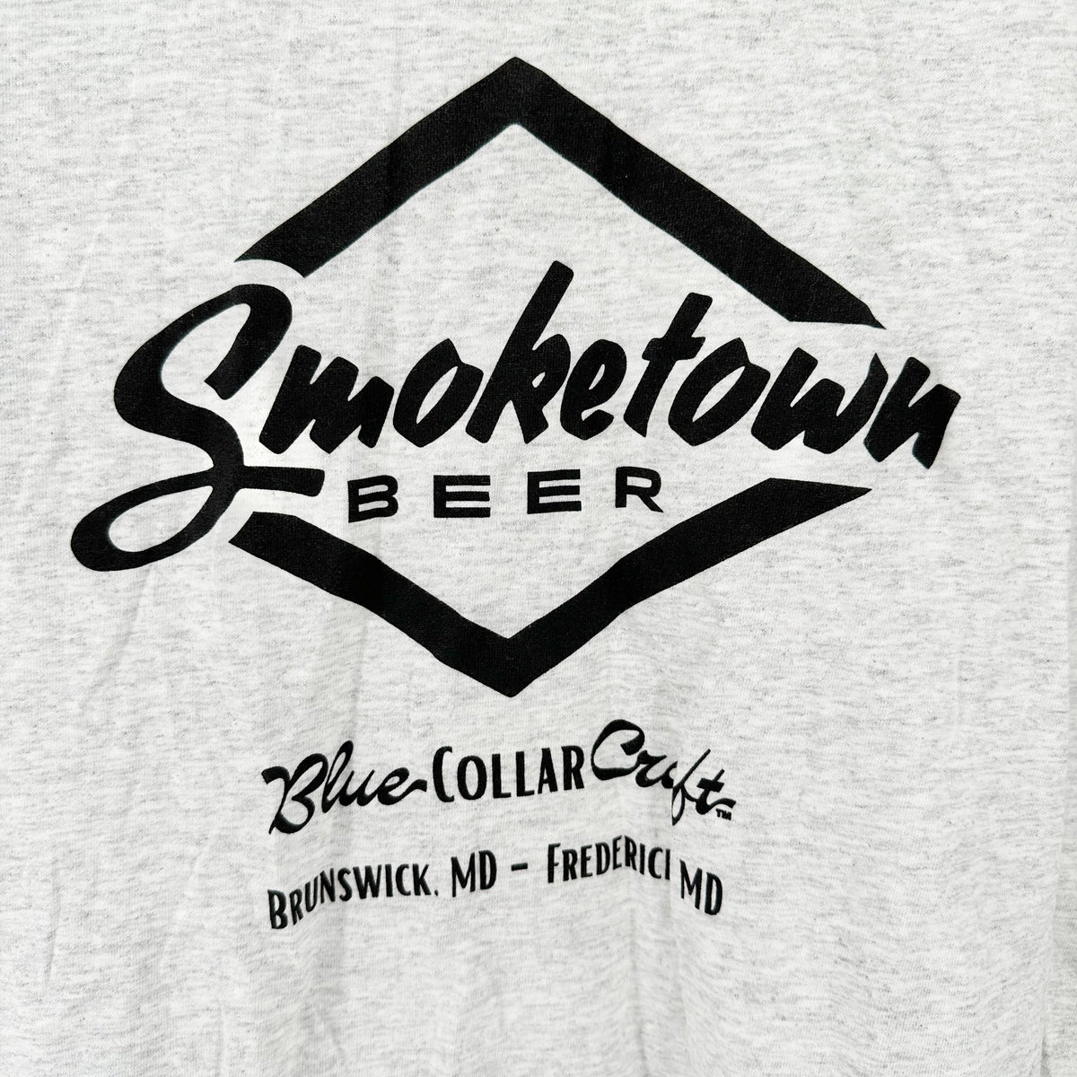 Smoketown Beer Gray Graphic Tee Unisex L Gildan Heavy Cotton Brunswick MD