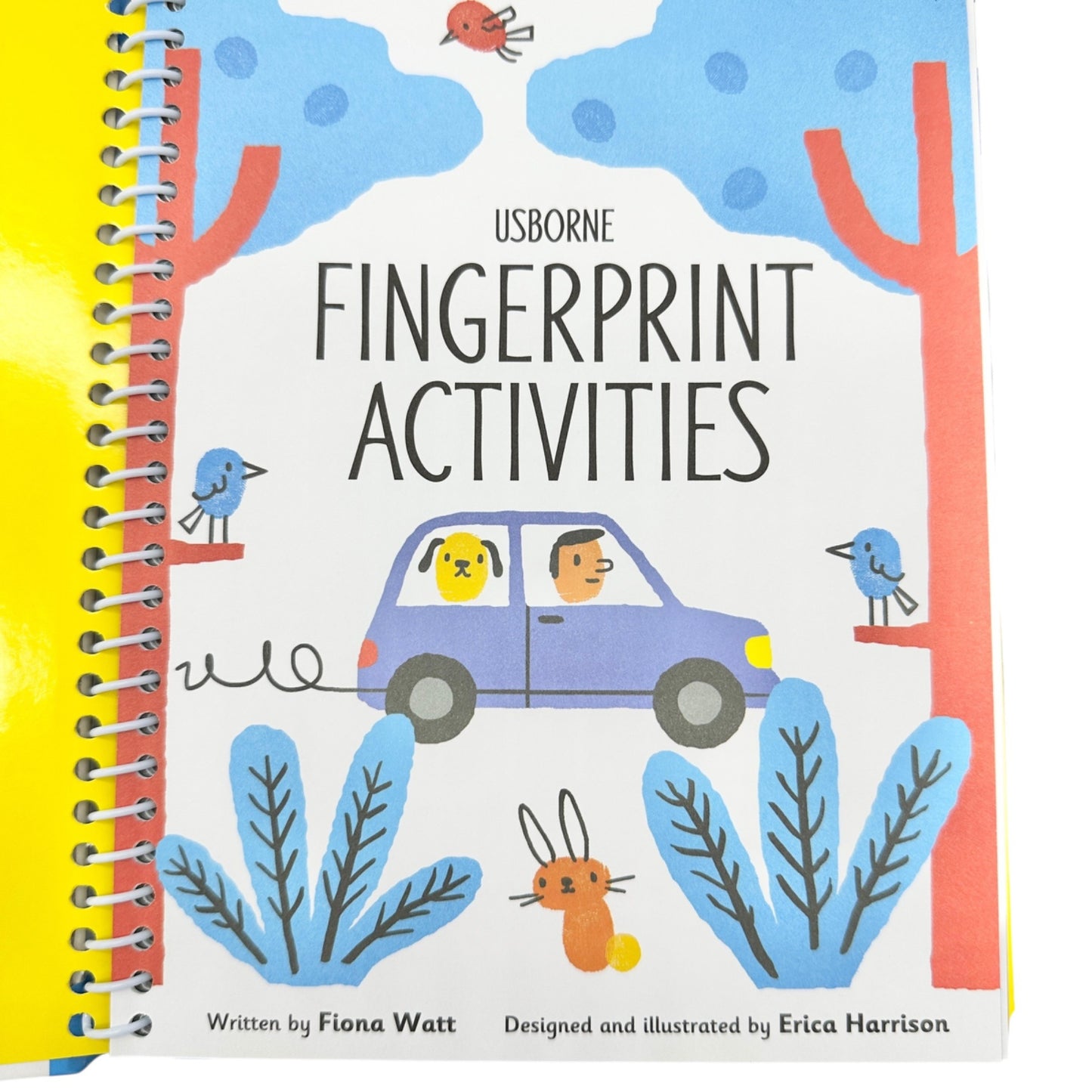 Usborne Fingerprint Activities Book With Ink Pad Spiral Bound Pages Kids Aged 3+