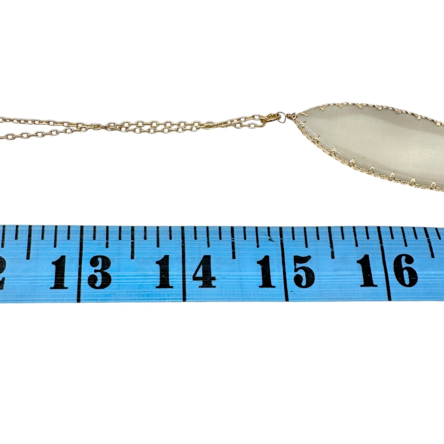 Necklace Oval Pendant 30in Chain Nickel-Free Jewelry Gold-Tone by 14th & Union