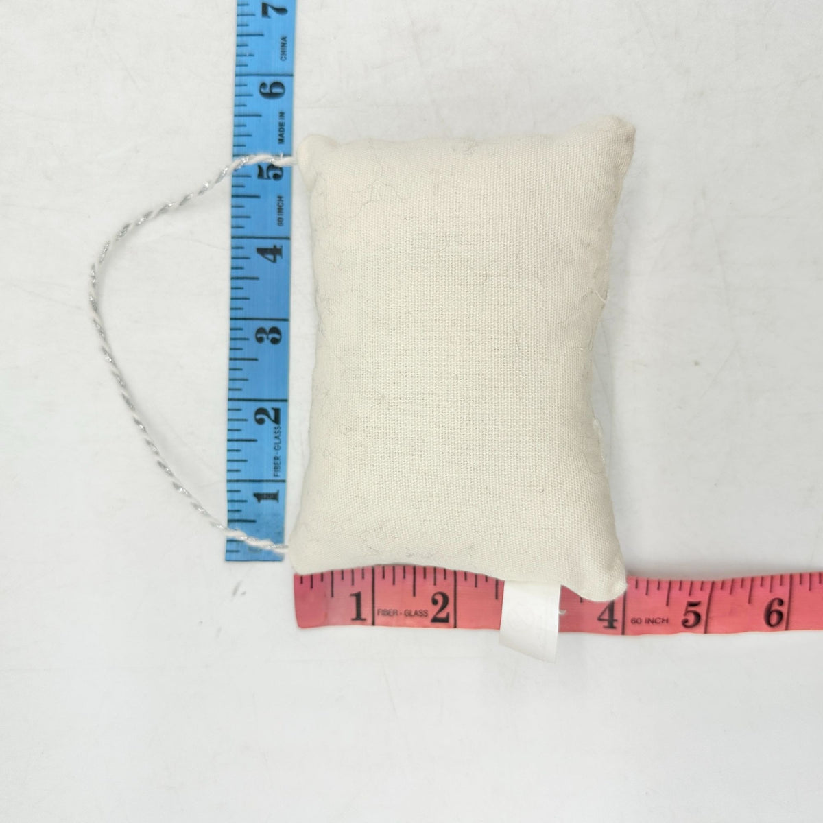 Ornament Pillow 5 inch White Merry
