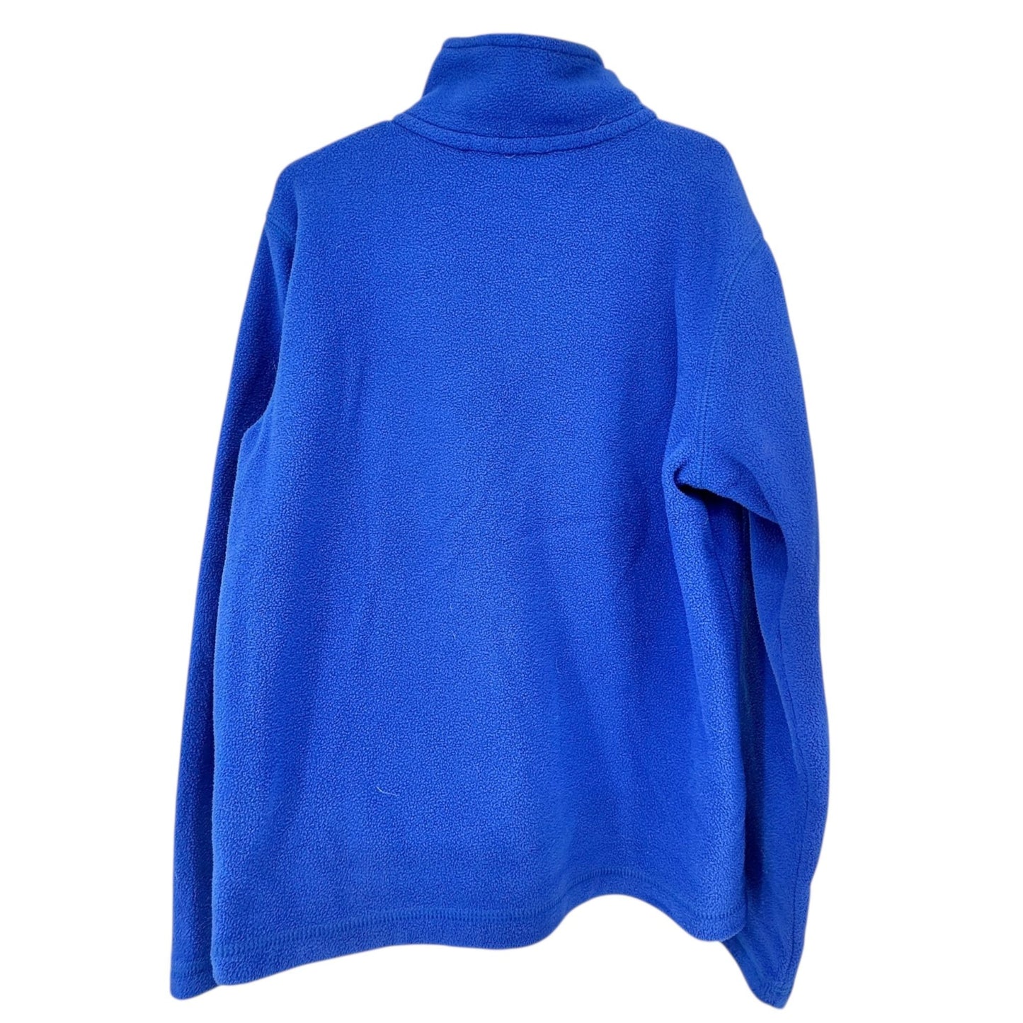 Lands End Kids Pullover Kids S/P 8 Blue Fleece 1/4 Zip Soft Warm Polyester LS