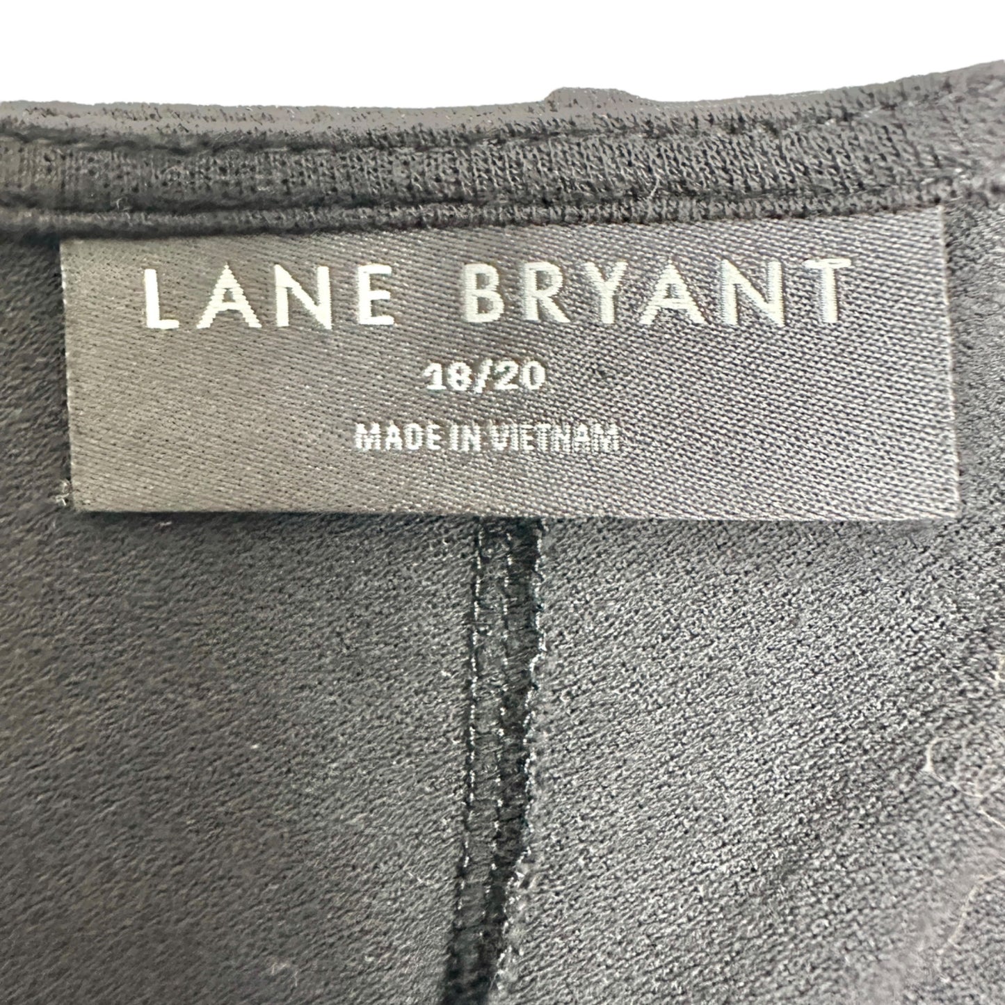 Lane Bryant Womens Black Cowl Neck Long Sleeve Top 18/20 Rayon Blend