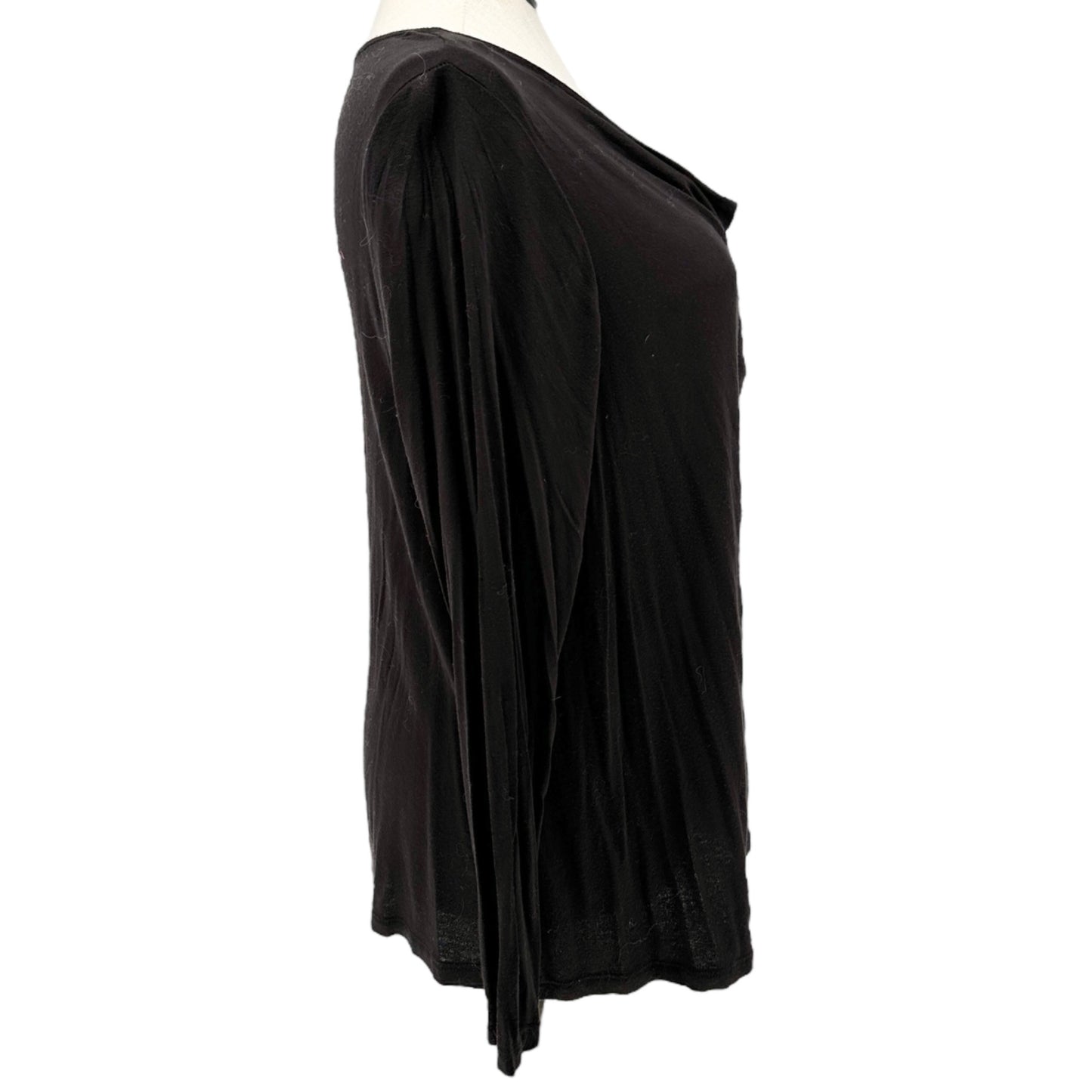 Lane Bryant Womens Black Cowl Neck Long Sleeve Top 18/20 Rayon Blend