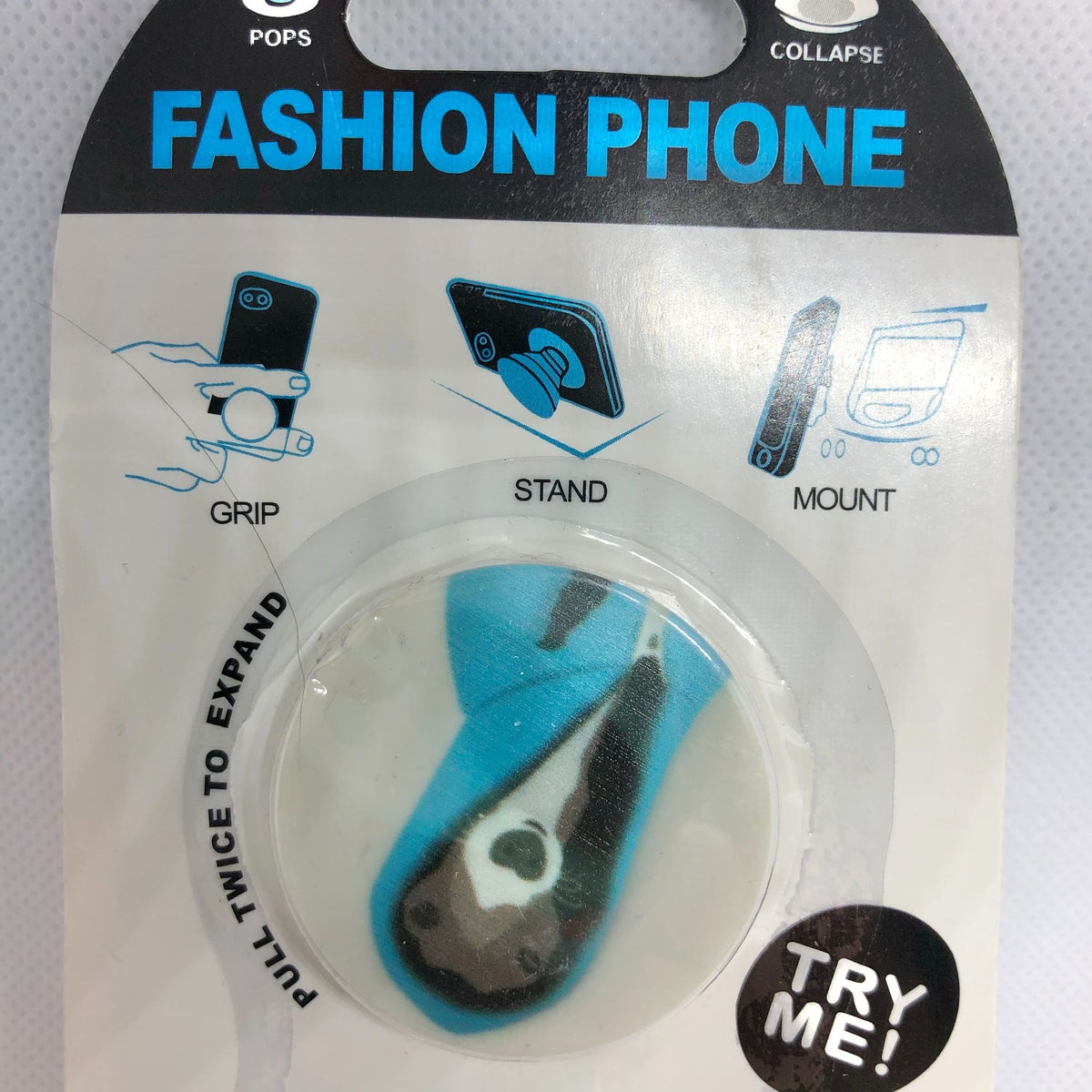 Fashion Phone Grip Stand and Car Mount Set Dog in Hoodie