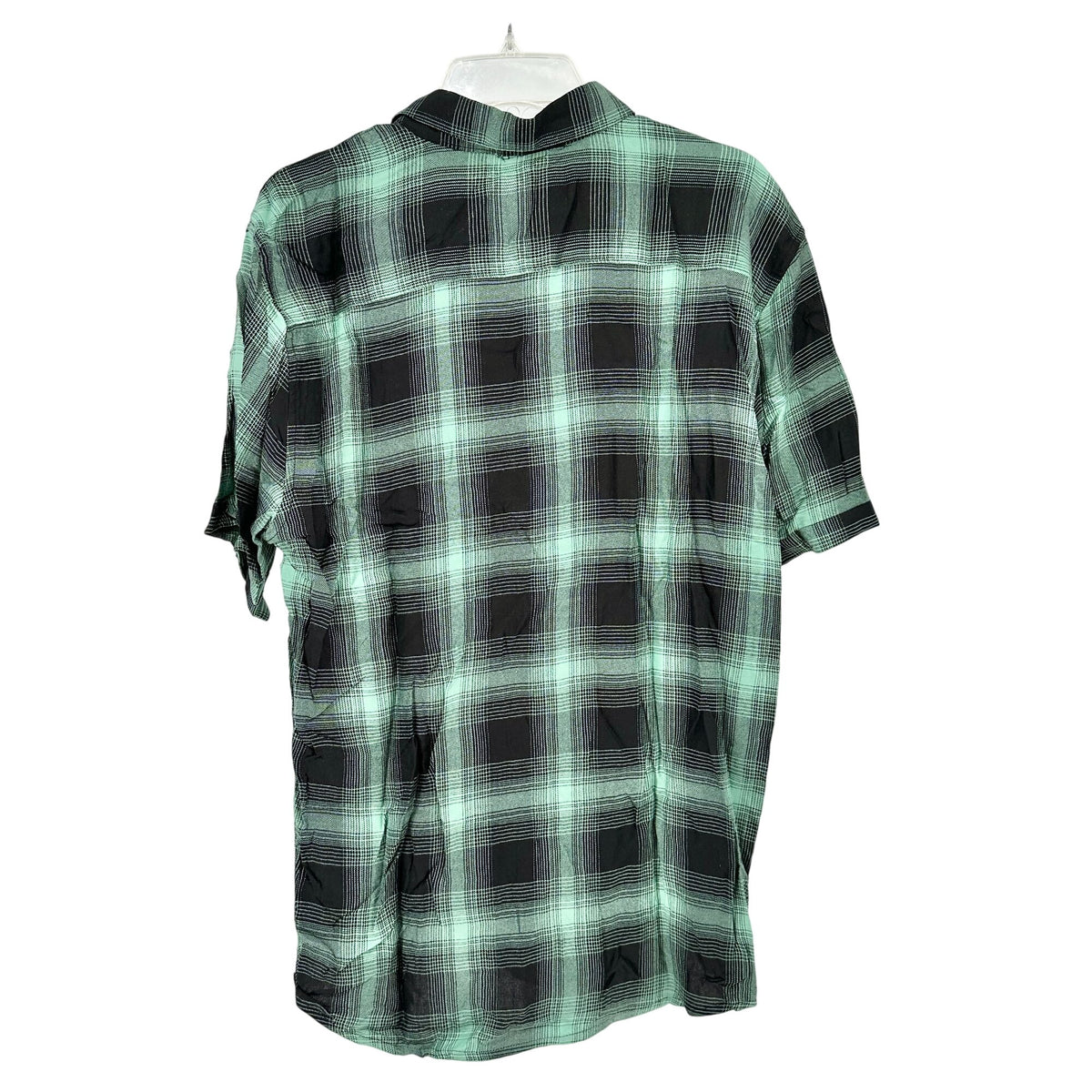 onsSAMY Reg Viscose Check Shirt Mens L Green Black Plaid Button Up Only & Sons