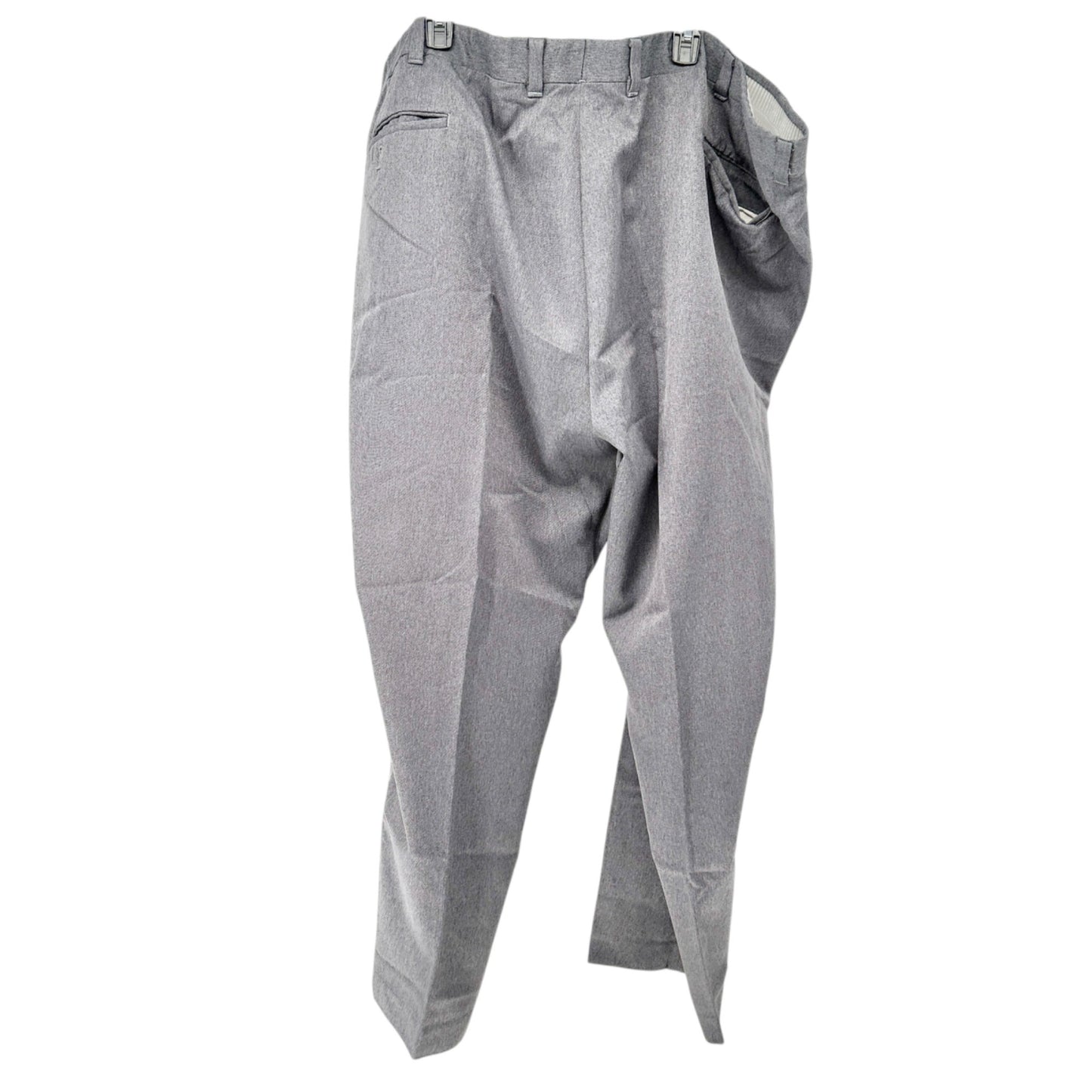 Harbor Bay Mens Dress Pants 56/30 Gray Polyester Flat Front Classic Fit