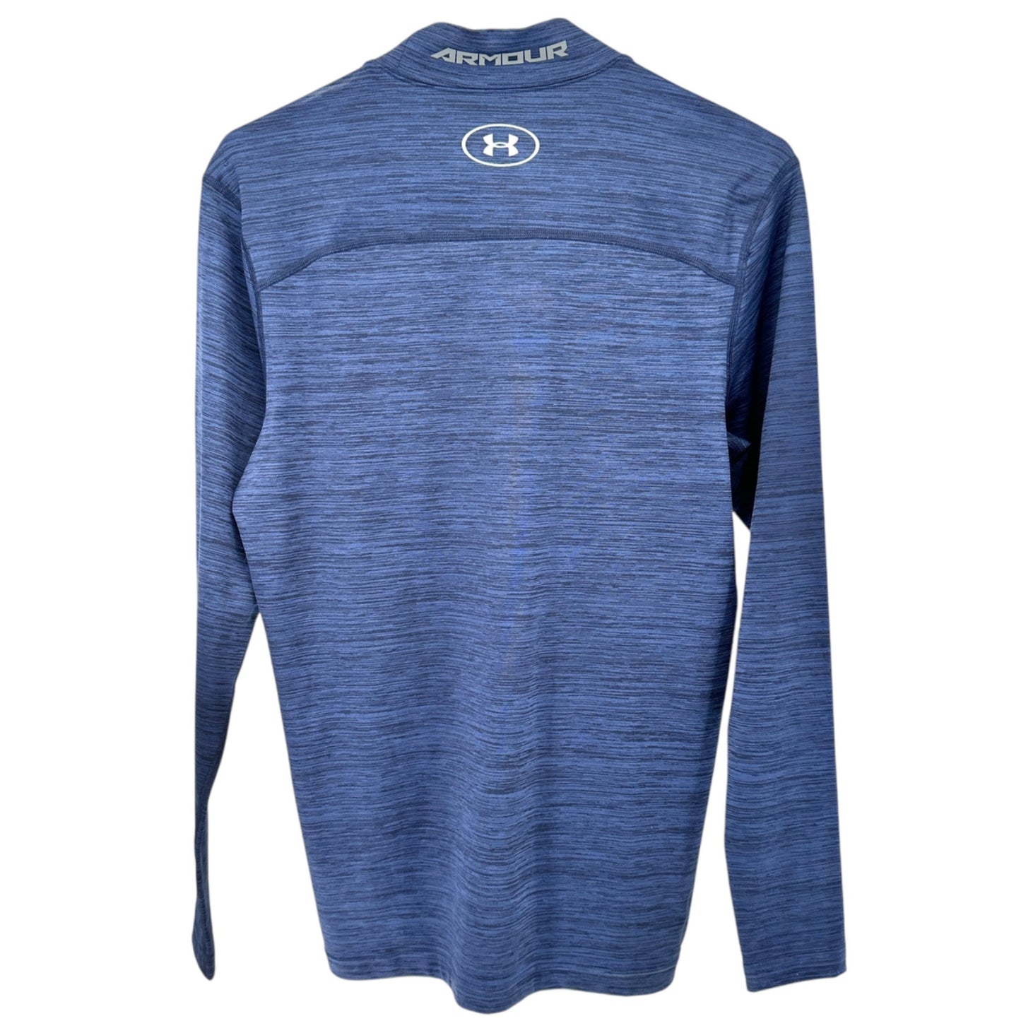 Under Armour Compression Shirt Mens L ColdGear LS Blue Athletic Wear Hi Neck