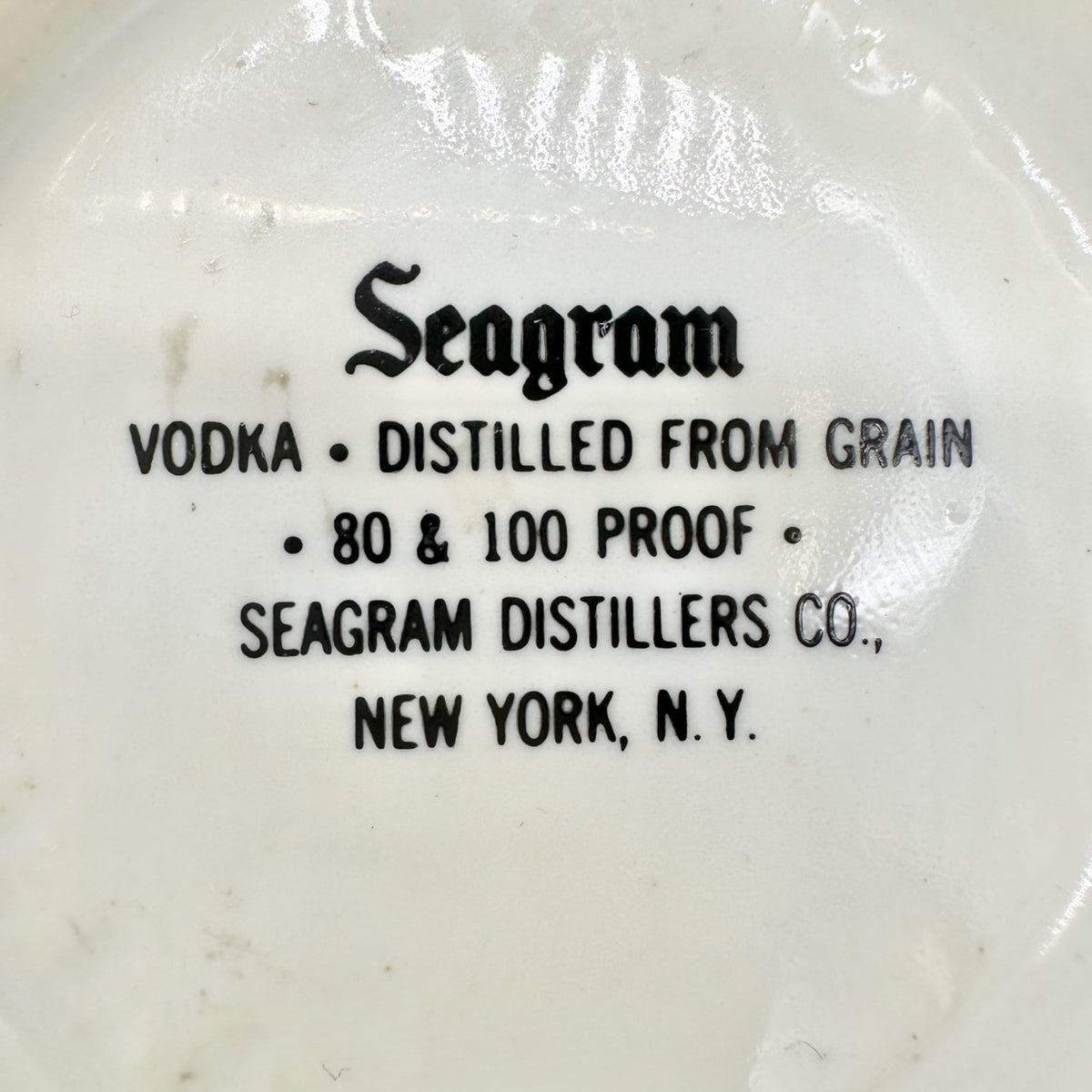 Vintage Wolfschmidt Vodka Ceramic Pitcher Seagram Distillers Co. Barware Collect