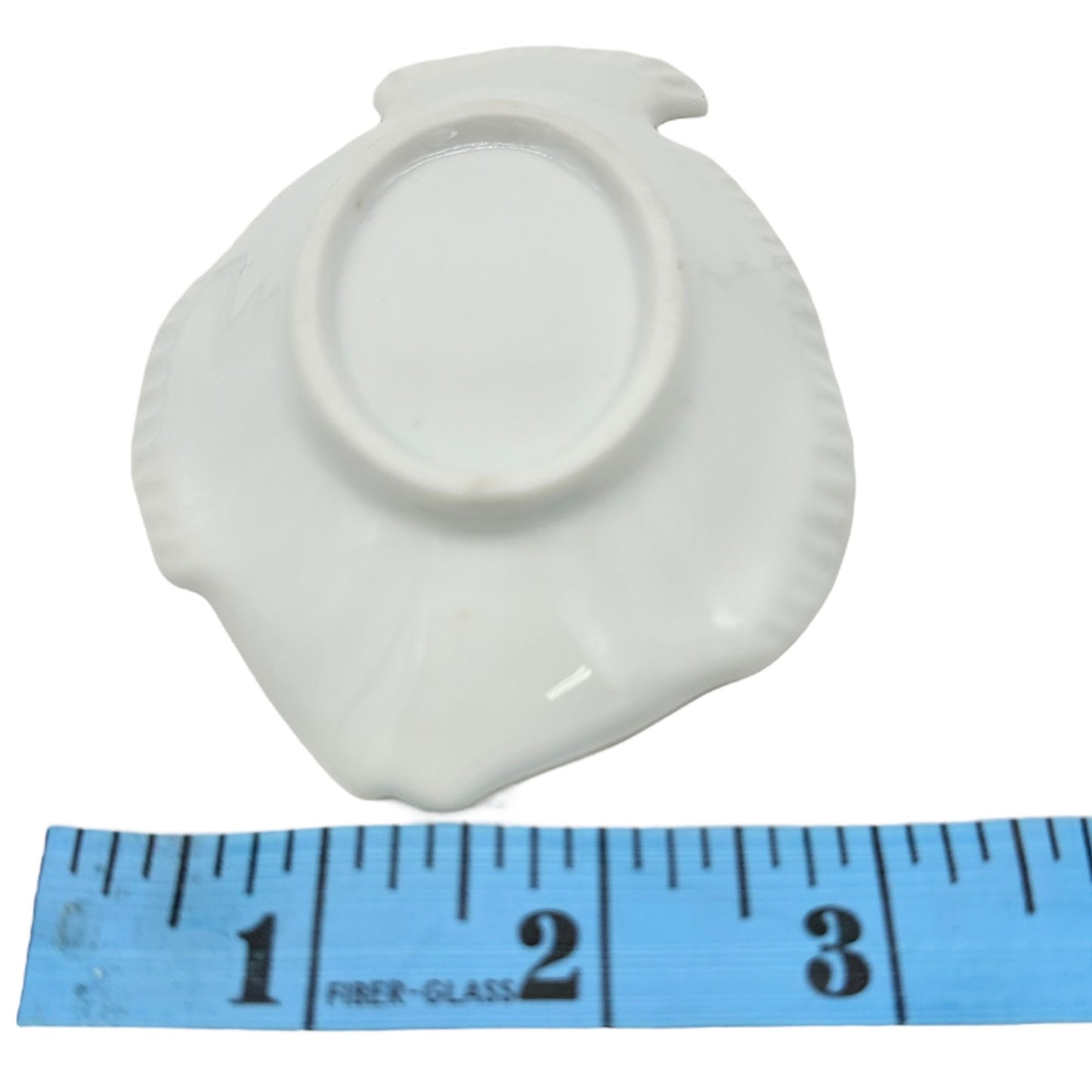 Ceramic Fish-Shaped White Soap or Trinket Dish 4 x 3 Home Decor Bath Accessory