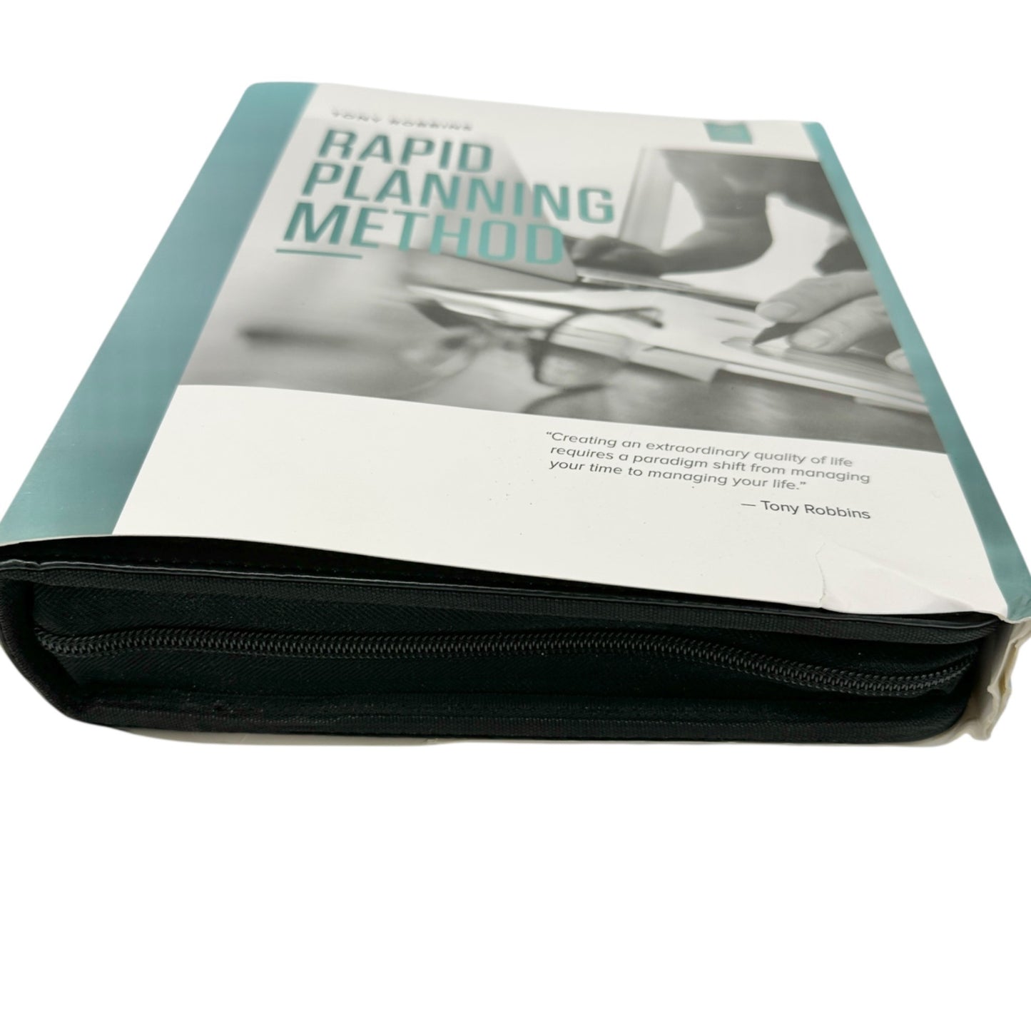 Tony Robbins Rapid Planning Method Binder Black With Workbook Zipper Closure