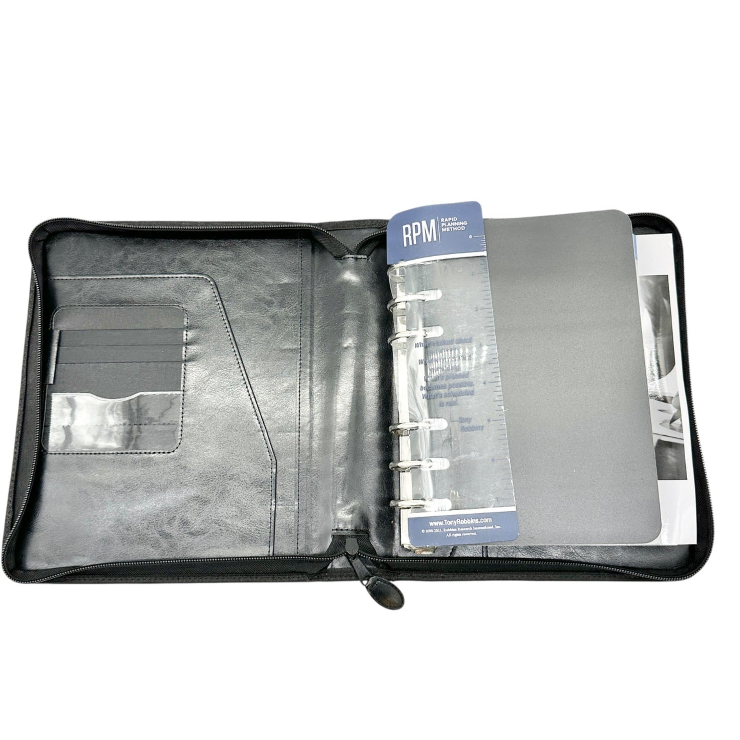 Tony Robbins Rapid Planning Method Binder Black With Workbook Zipper Closure