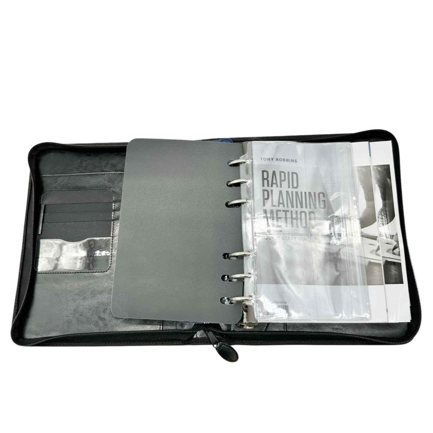 Tony Robbins Rapid Planning Method Binder Black With Workbook Zipper Closure