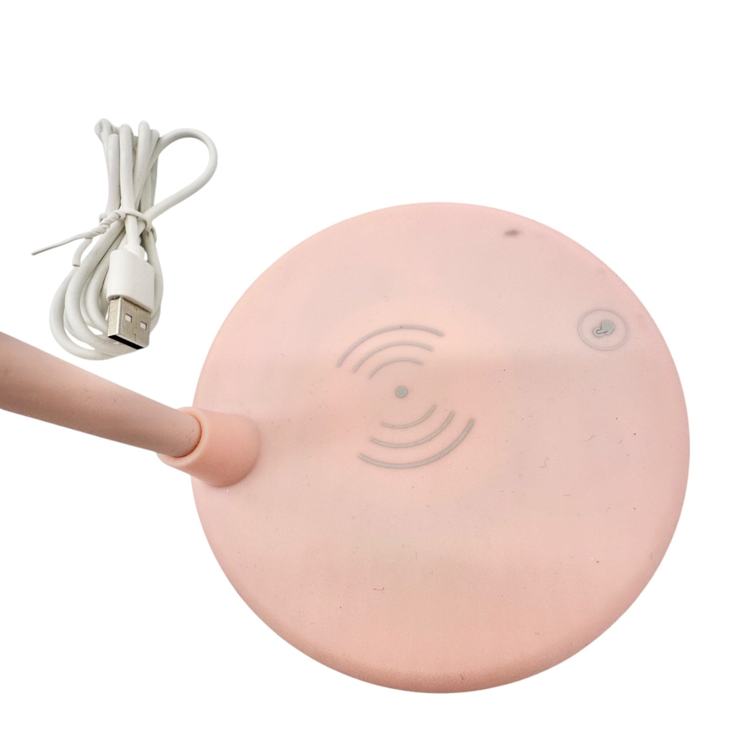 3-In-1 Pink Desk Lamp 5.0 Speaker USB Wireless Charger 12 Inch Flexible Neck