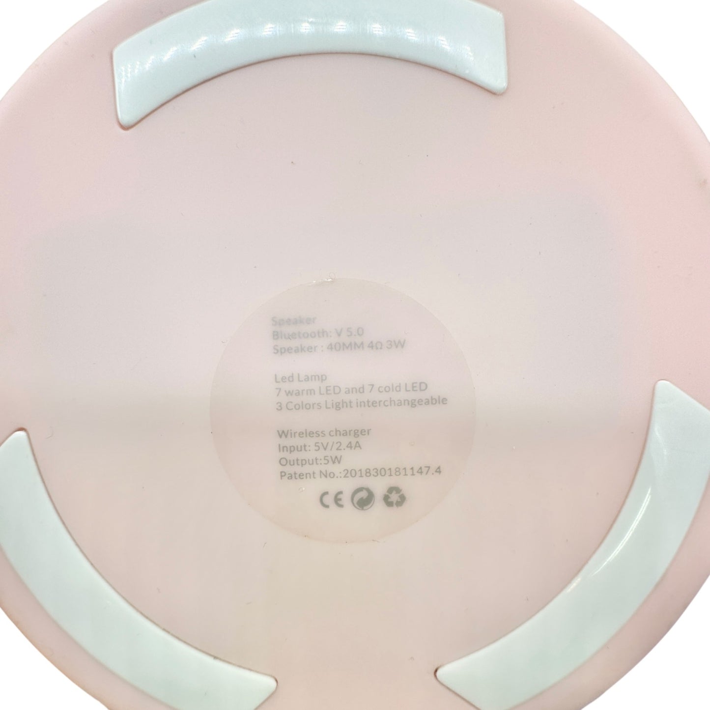 3-In-1 Pink Desk Lamp 5.0 Speaker USB Wireless Charger 12 Inch Flexible Neck