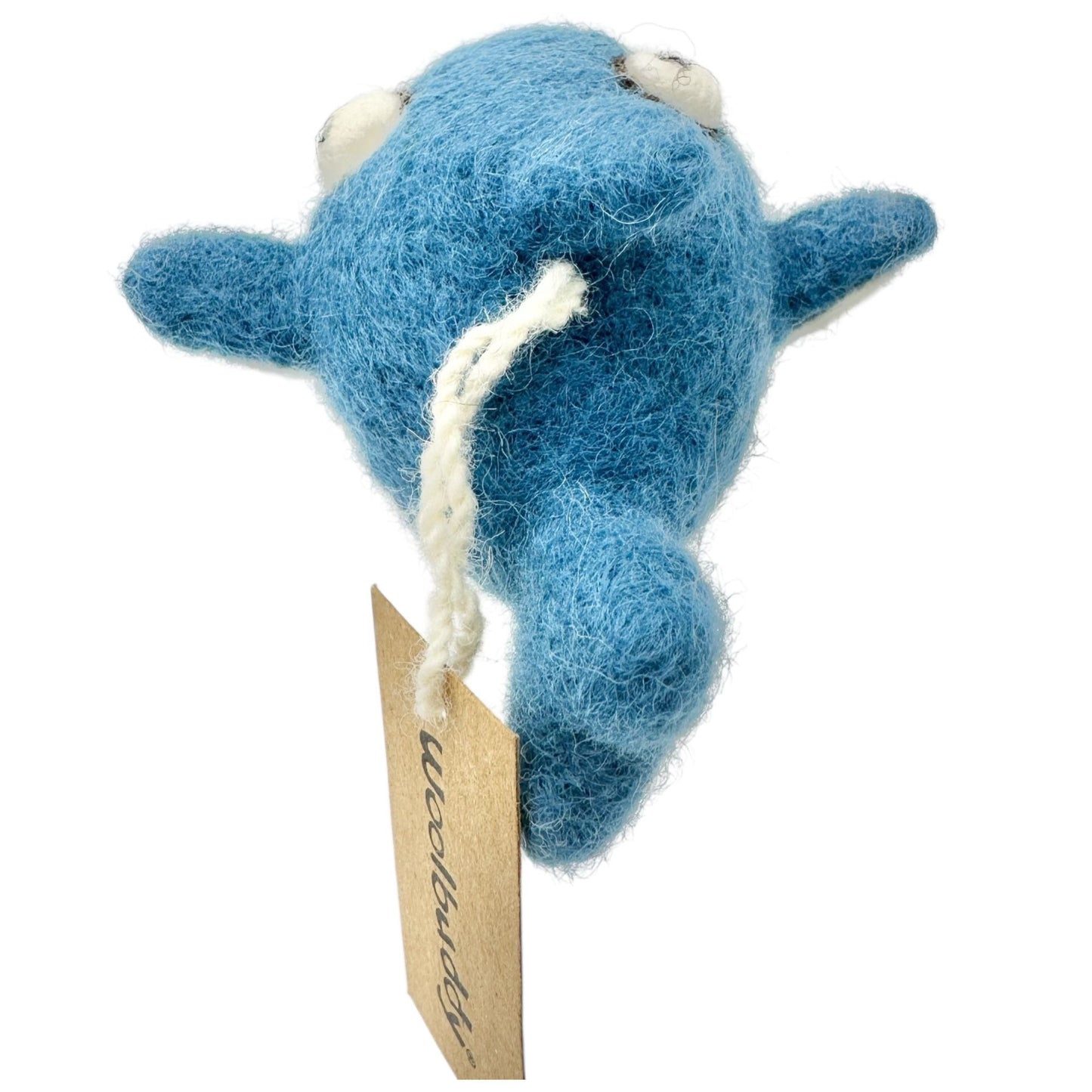 Woolbuddy Felted Shark Ornament Handmade Whimsical Ocean-Themed Decoration 4"