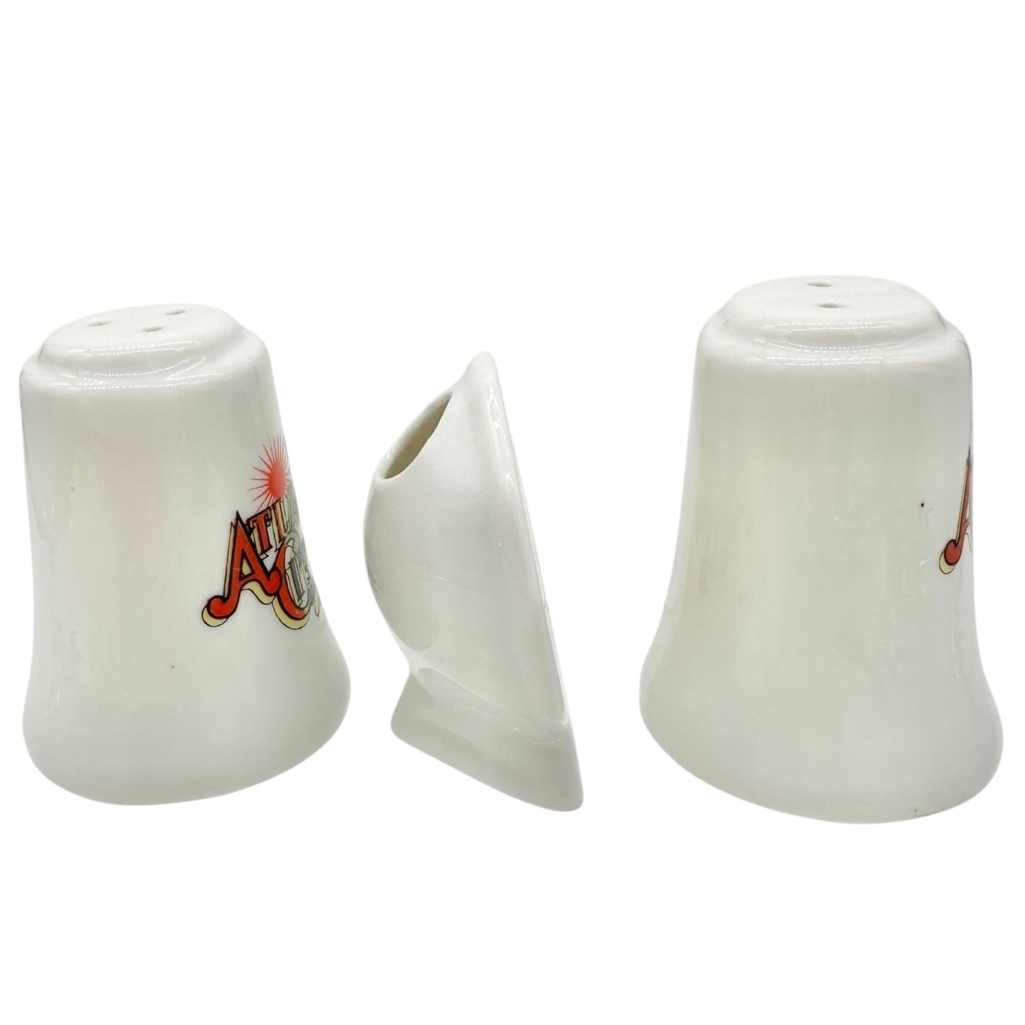 Atlantic City Souvenir 3pc Set Salt and Pepper Shakers Toothpick Holder Ceramic
