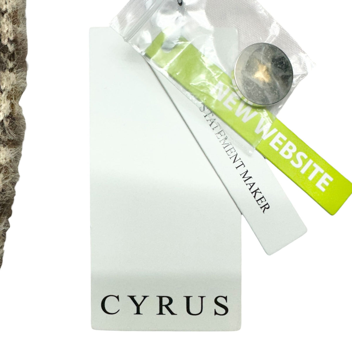 Cyrus Womens Elk Plaid Jacket With Faux Fur Collar Button Closure -Style C392314