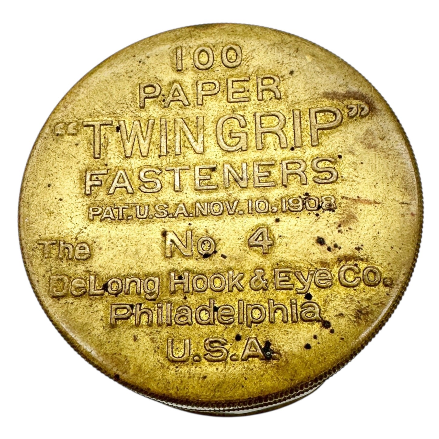 Vintage Twin Grip Fasteners Tin and Listo Pencil Leads No.162 Red+Black Boxes
