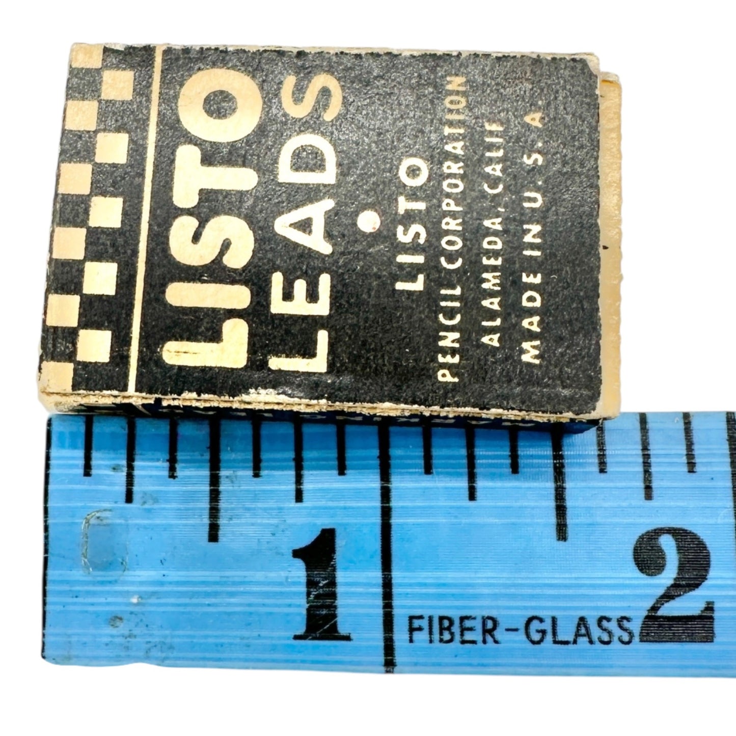 Vintage Twin Grip Fasteners Tin and Listo Pencil Leads No.162 Red+Black Boxes