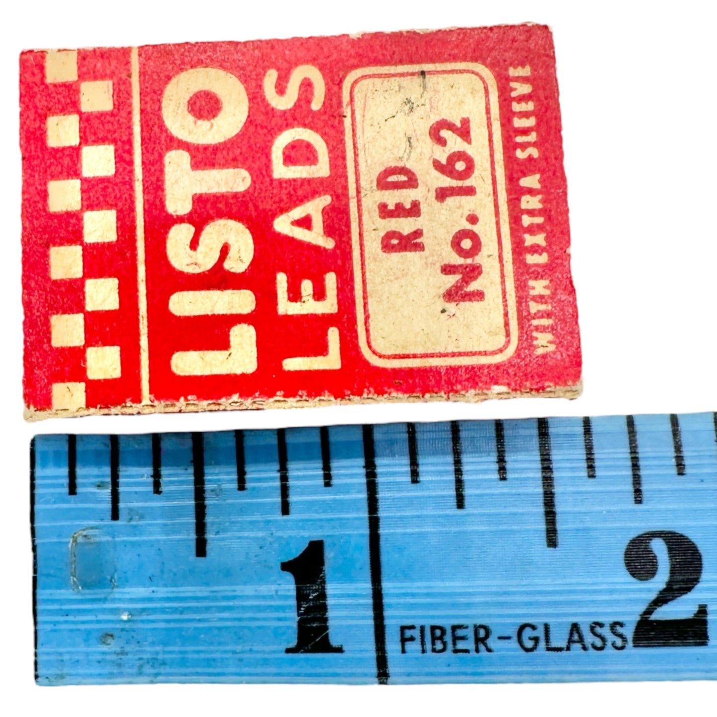 Vintage Twin Grip Fasteners Tin and Listo Pencil Leads No.162 Red+Black Boxes
