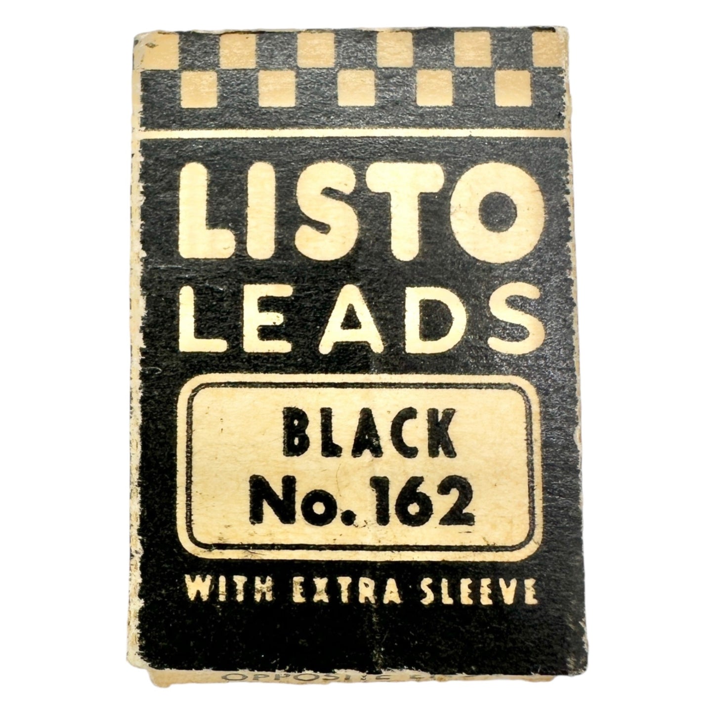 Vintage Twin Grip Fasteners Tin and Listo Pencil Leads No.162 Red+Black Boxes