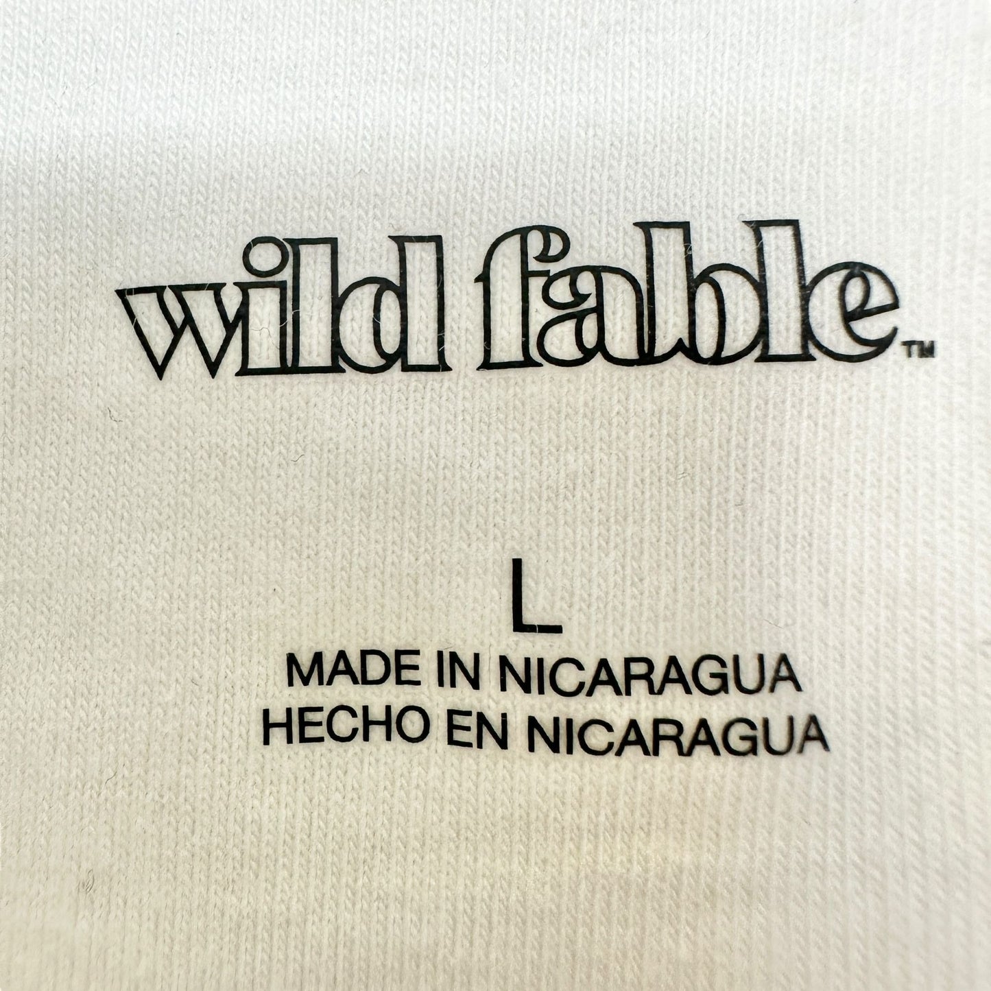 Wild Fable Strapless Tube Top Womens L White Cotton Blend Stretchy
