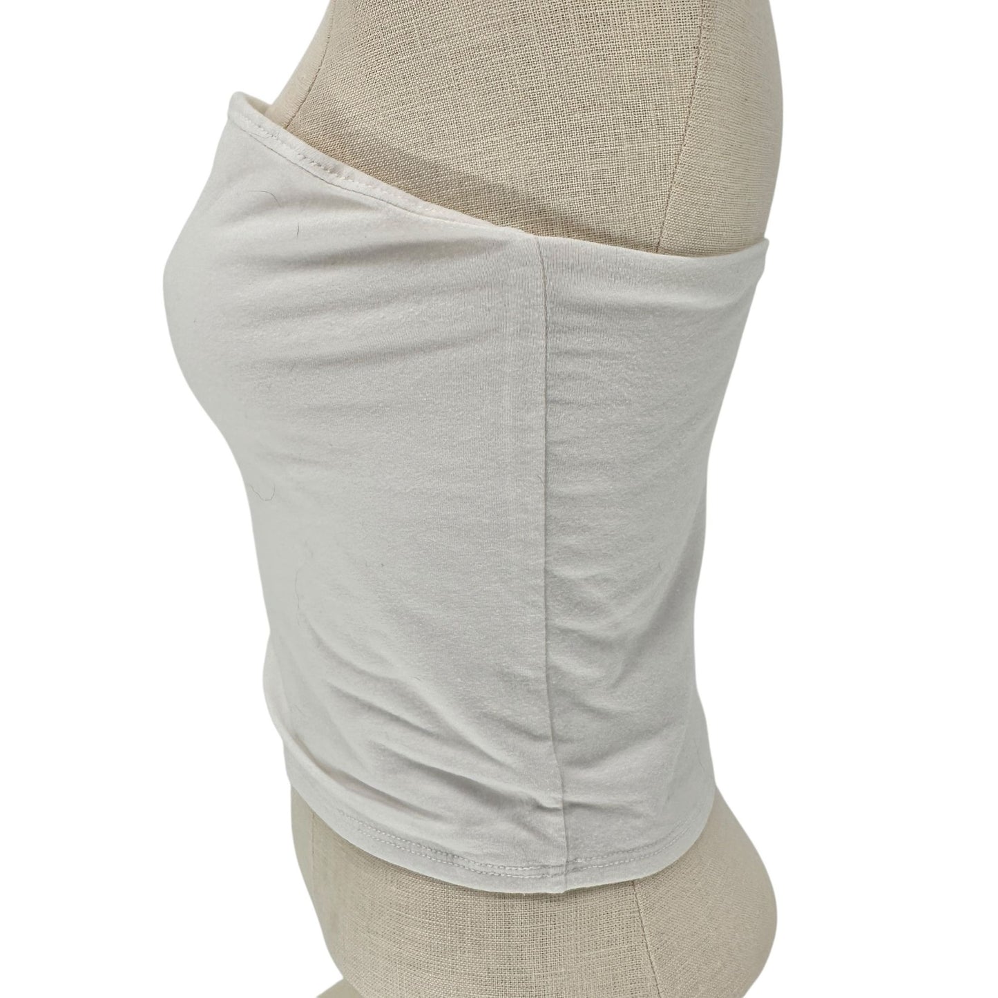Wild Fable Strapless Tube Top Womens L White Cotton Blend Stretchy