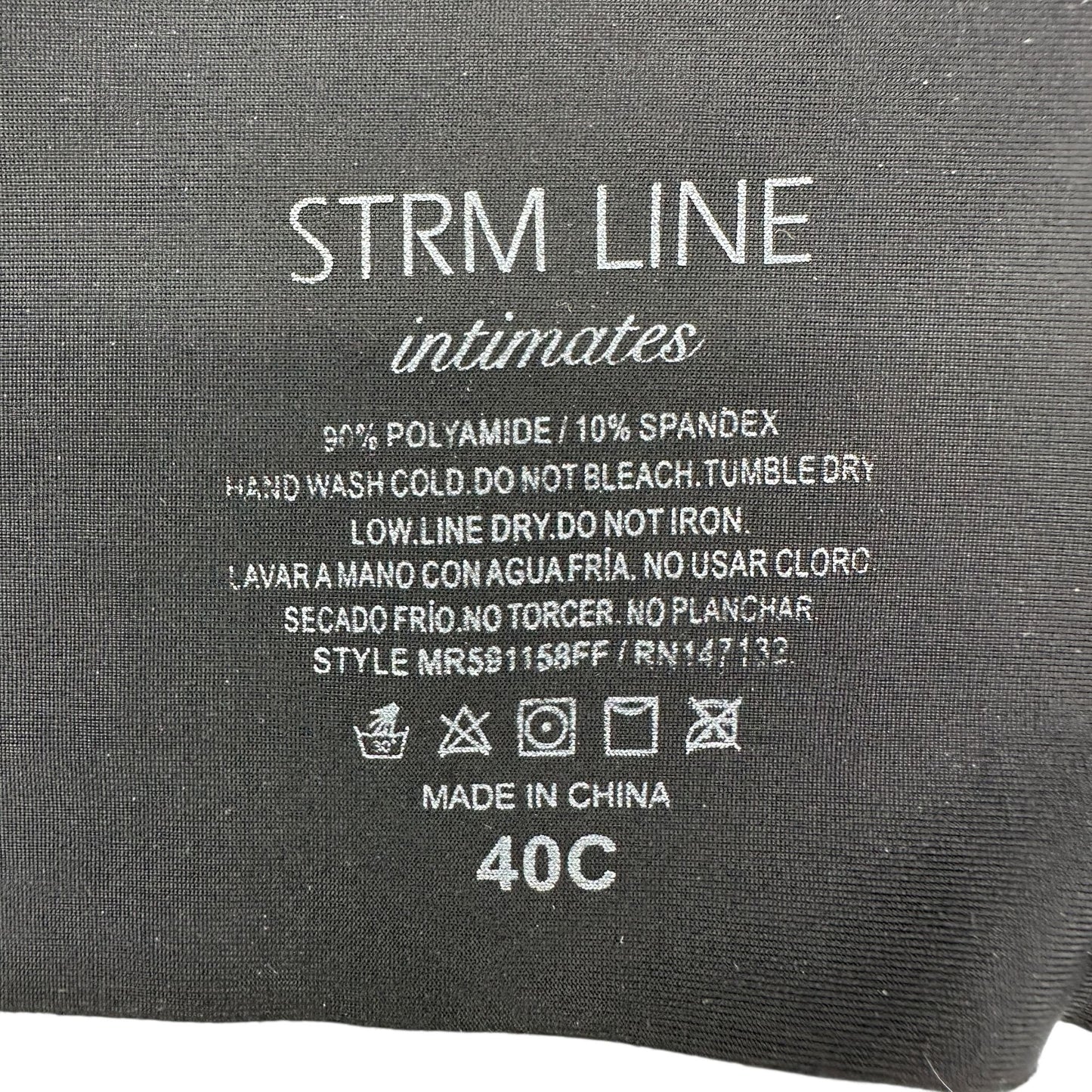 STRM Line Wireless Black Bra 40C Intimates Soft Polyamide Spandex Blend Seamless