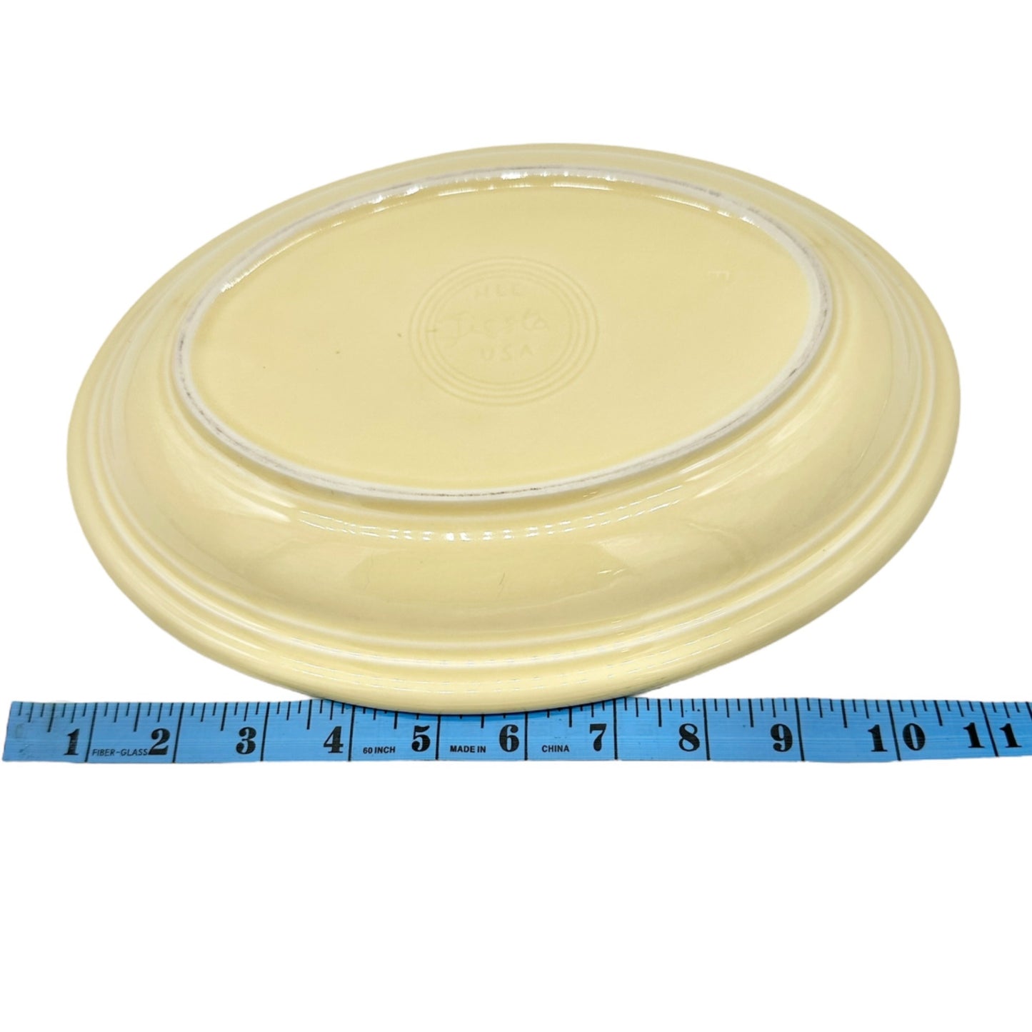 Fiesta HLC USA Vintage Yellow Oval Serving Platter Dish 11" Long Ceramic