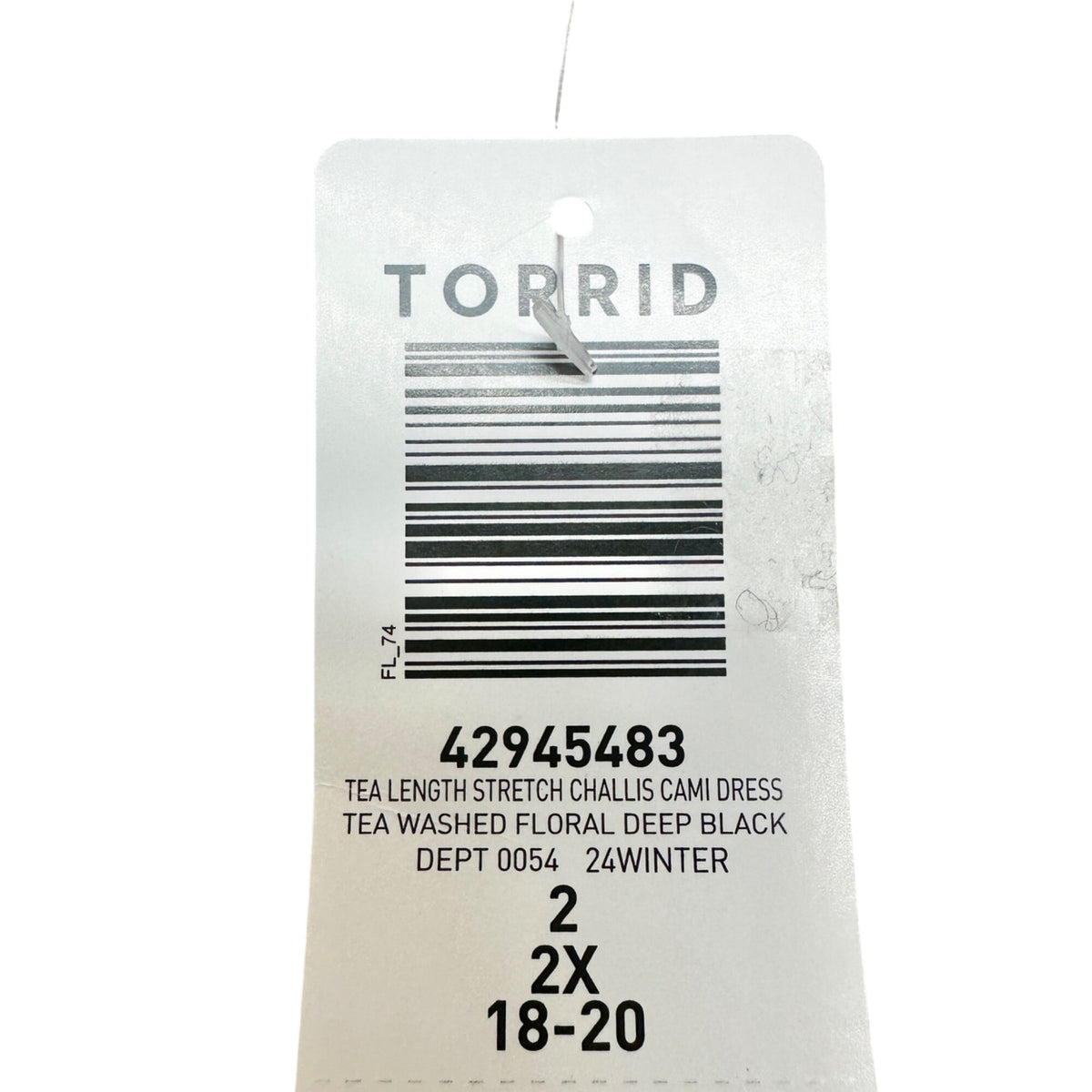 Torrid Tea Length Floral Cami Dress 2X Stretch Challis Fabric Lace Trim Pink Red