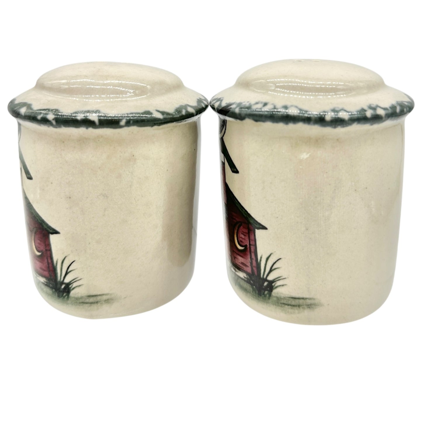 Vintage Salt and Pepper Shakers Feed Store Birdhouse Design Ceramic Hand Painted